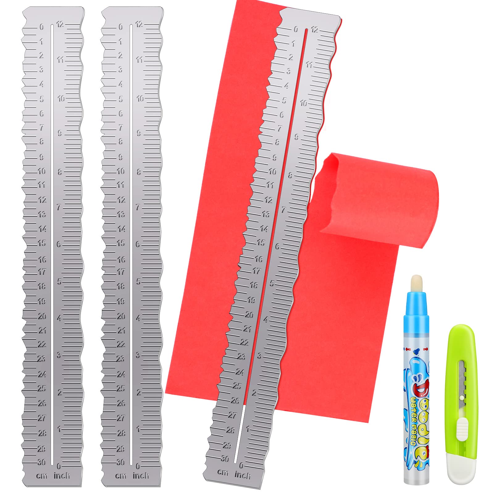 2pcs Irregular Edge Ruler, Metal Craft Ruler 8.4 x 1 Inch The Same Pattern  Paper Tearing Ruler with Jagged Edge Measuring Rulers Deckle Edge Ruler for  Embossing Card Making Cutting Dies - Yahoo Shopping