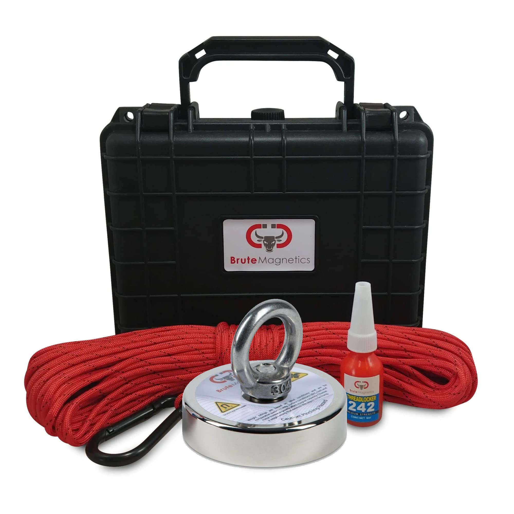 425 lb Junior Magnet Fishing Kit  Includes Single Sided Rare Earth  Neodymium Magnet Waterproof Carry