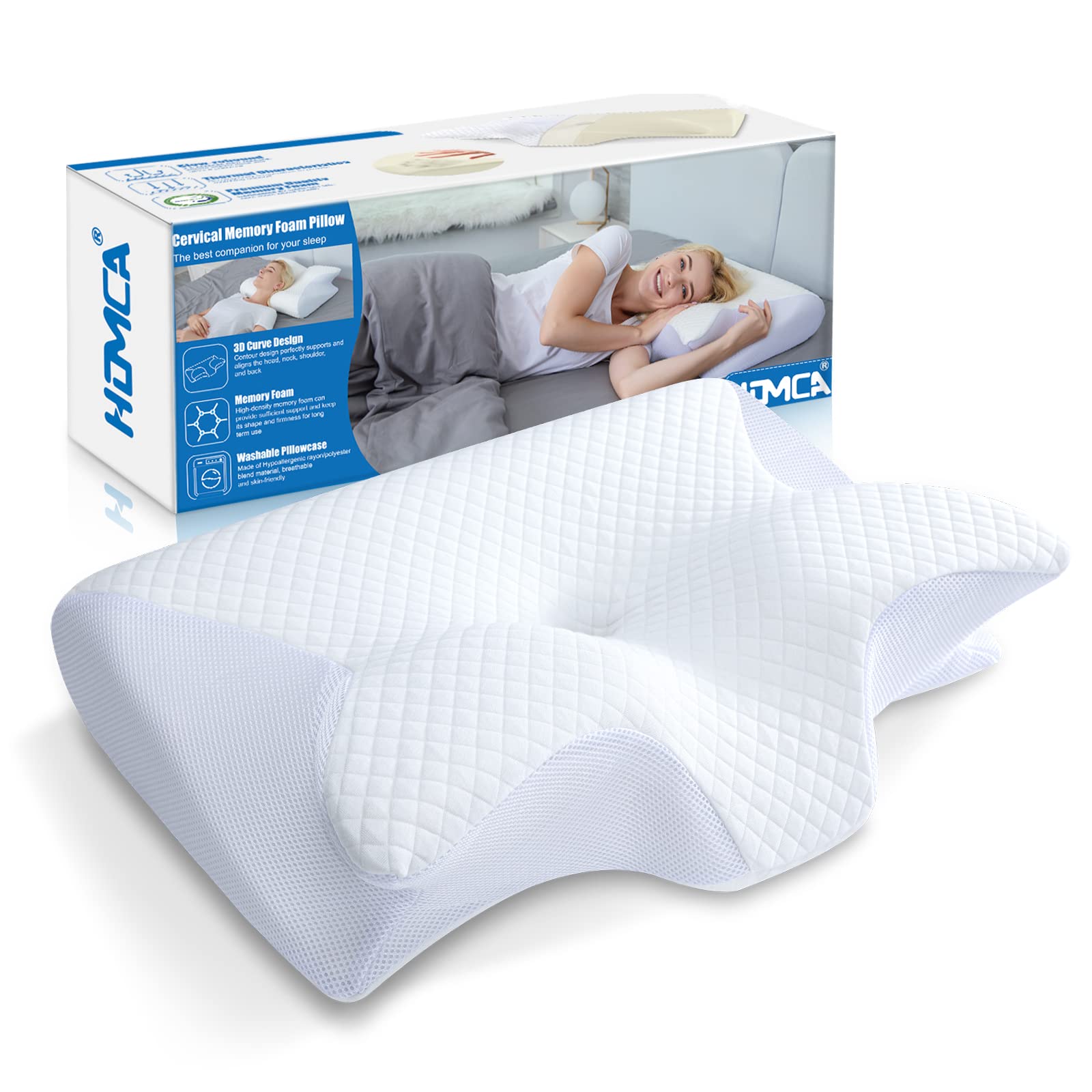 Memory Foam Anti-Wrinkle Pillow for Neck Support