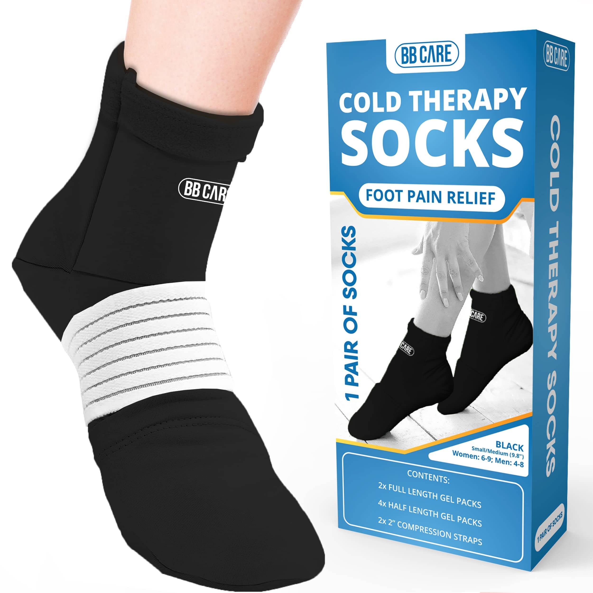 Premium Cold Therapy Socks with Compression Straps Ice Pack for