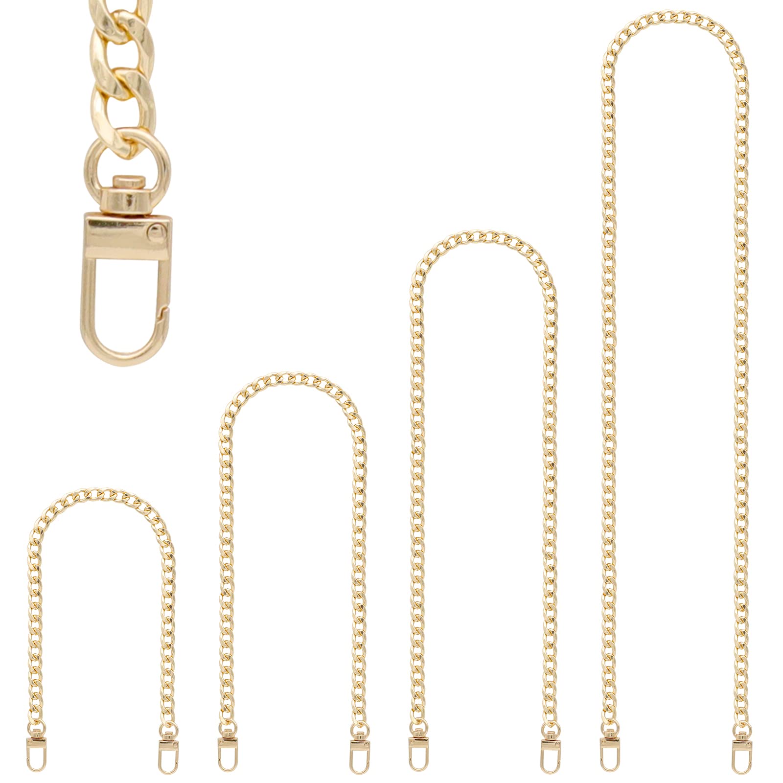 Shoulder strap metal chain gold