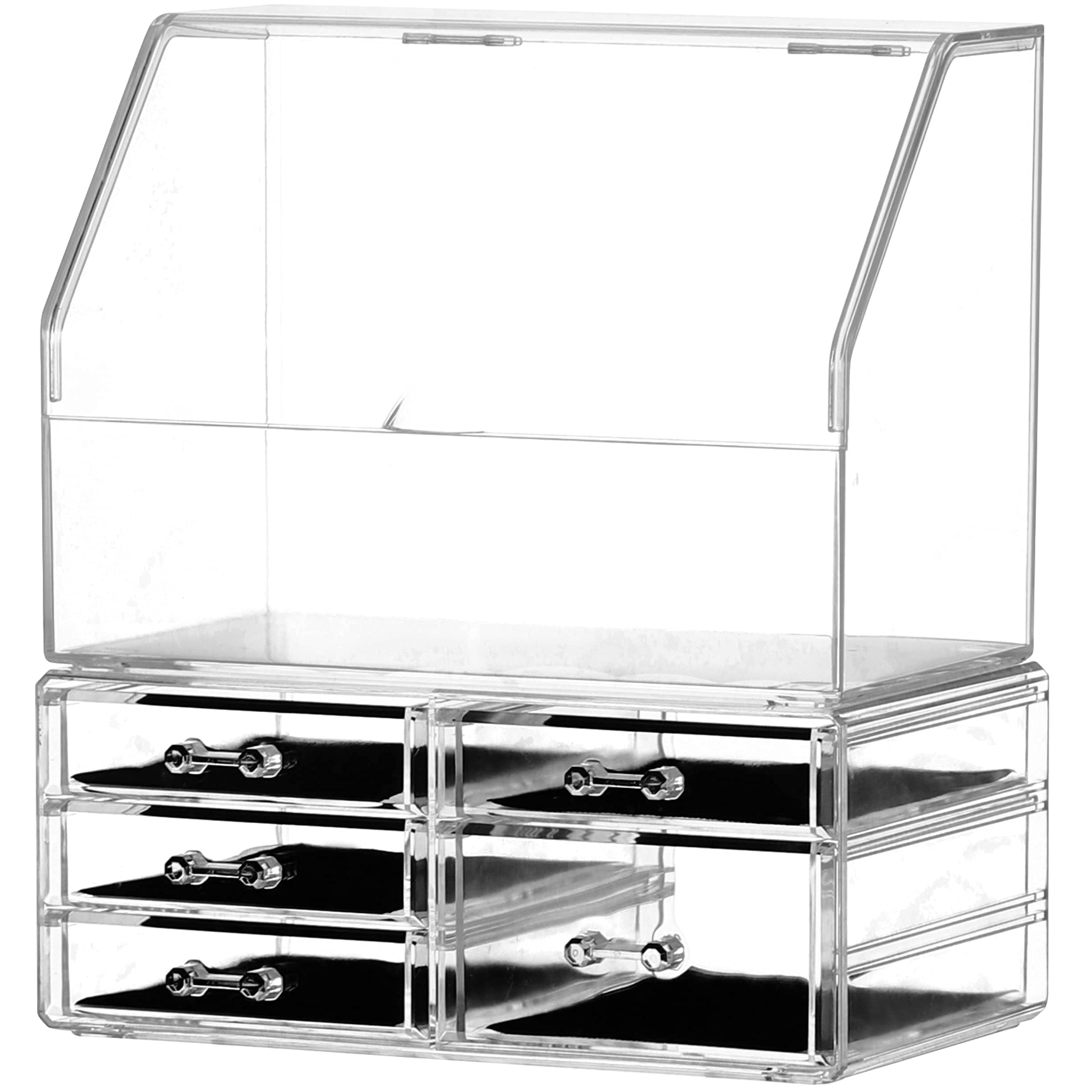 Stackable Makeup Organizer Storage Drawers, Tall Acrylic Bathroom