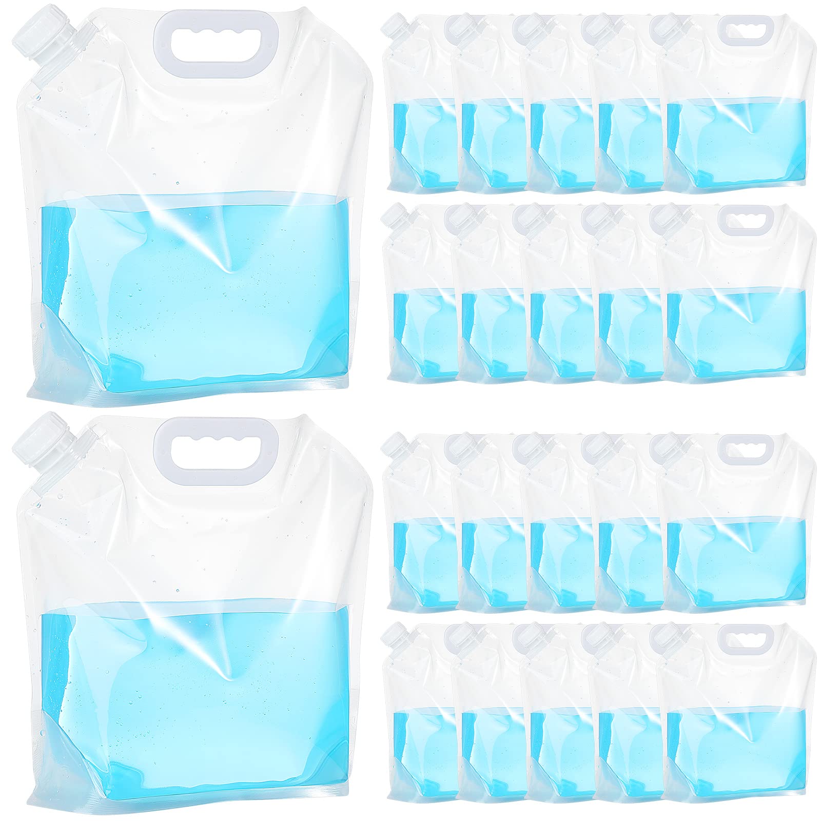 SurVivv Premium Collapsible Water Container Bag, No-Leak, Freezable,  Odorless, Flat Folding, BPA Free Food Grade Clear Plastic Storage Tank for  Sports Outdoors Camping (2.6 Gal 6Pk)