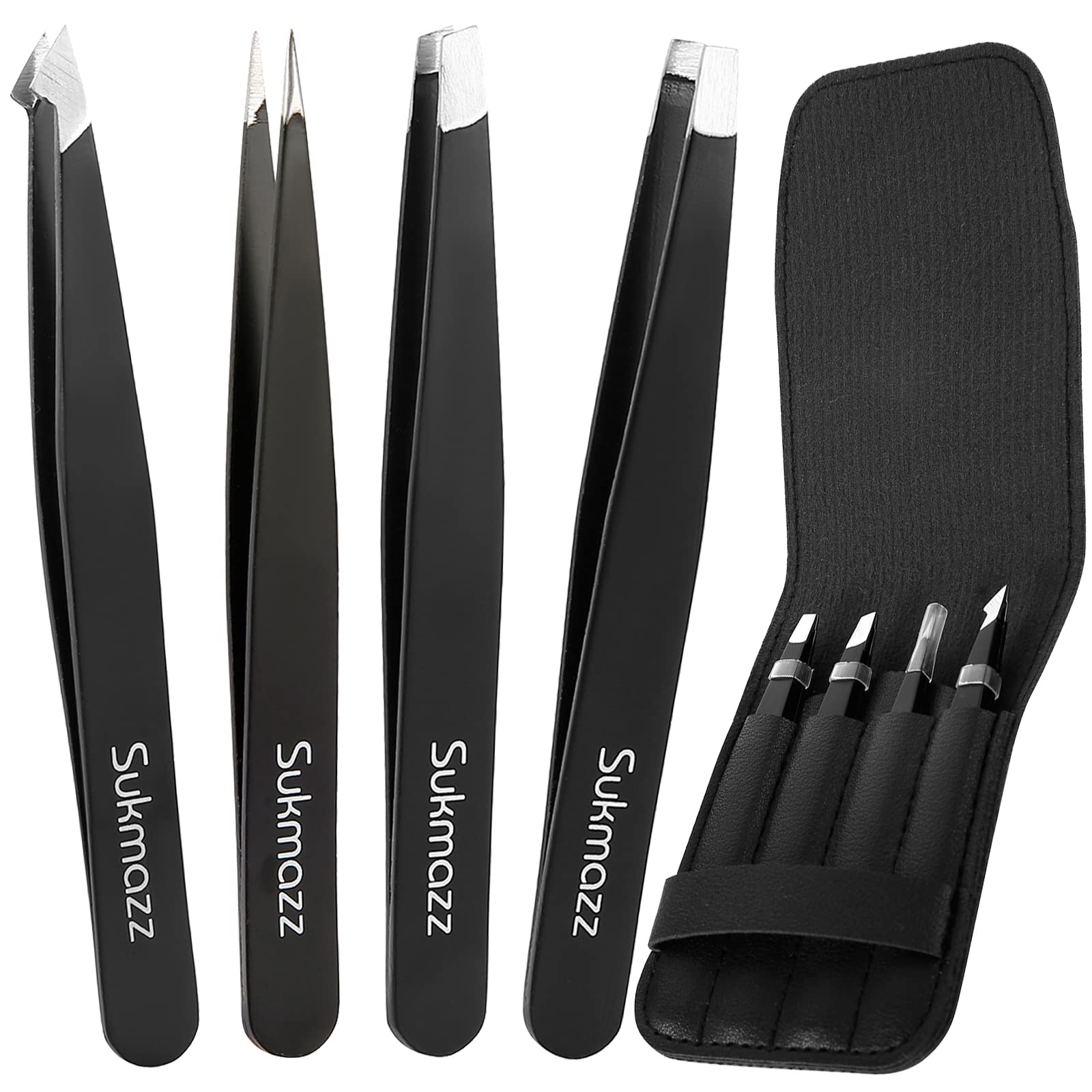 Raox 3pcs Point Slant Knife Tip Eyebrow Removal Tweezers Eyelashes Extension Tools, As The Pictures