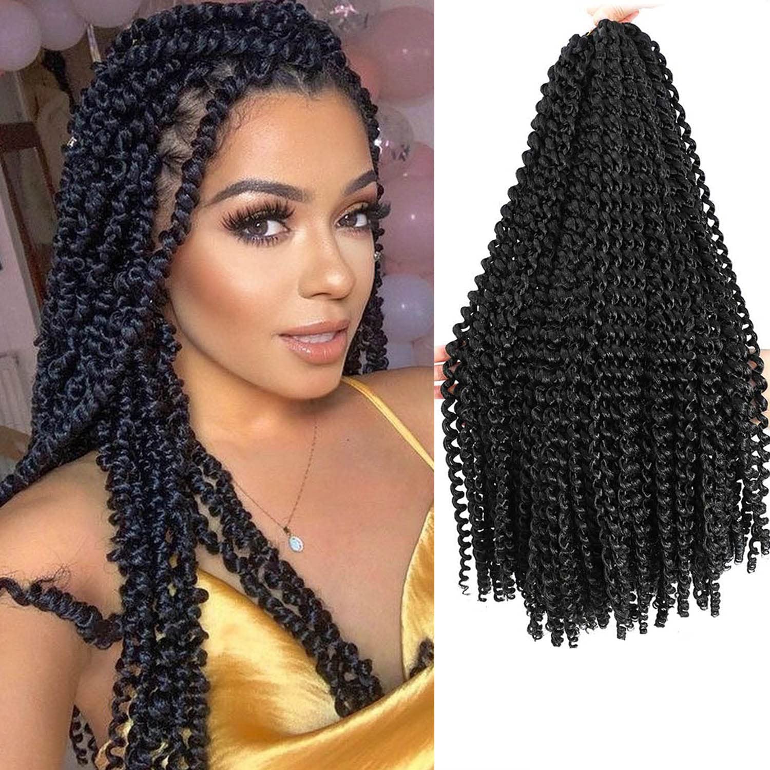 Passion Twist Hair 18 Inch 6 Packs Water Wave Braiding Hair for