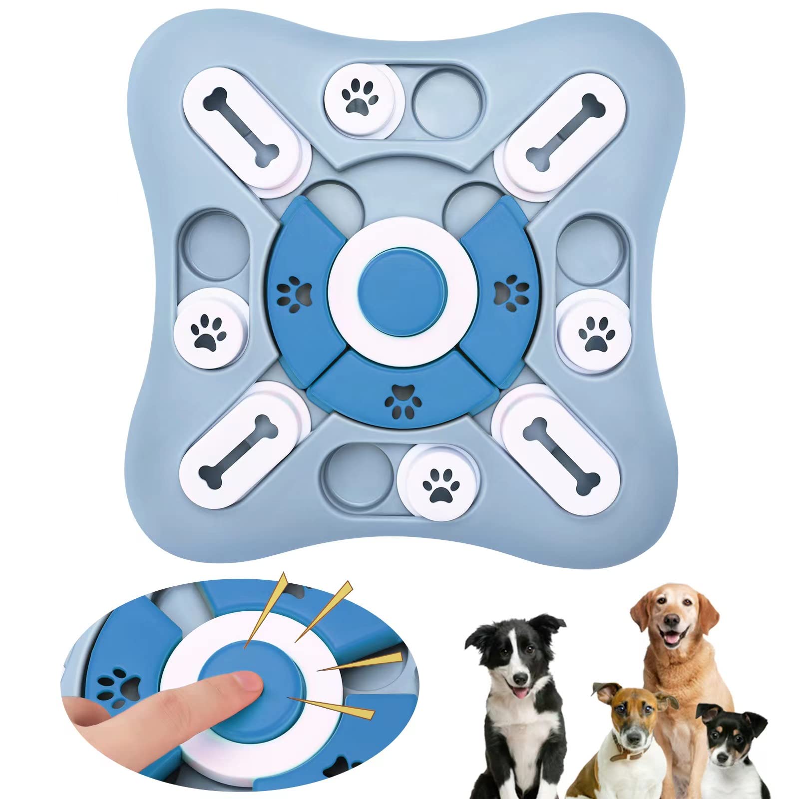 ALL FOR PAWS Dog Puzzle Toys,Treat Dispensing Dog Toys,Dog Enrichment Toys  for IQ Training and Brain Stimulation,Dog Treat Puzzle,Dog Toys Interactive
