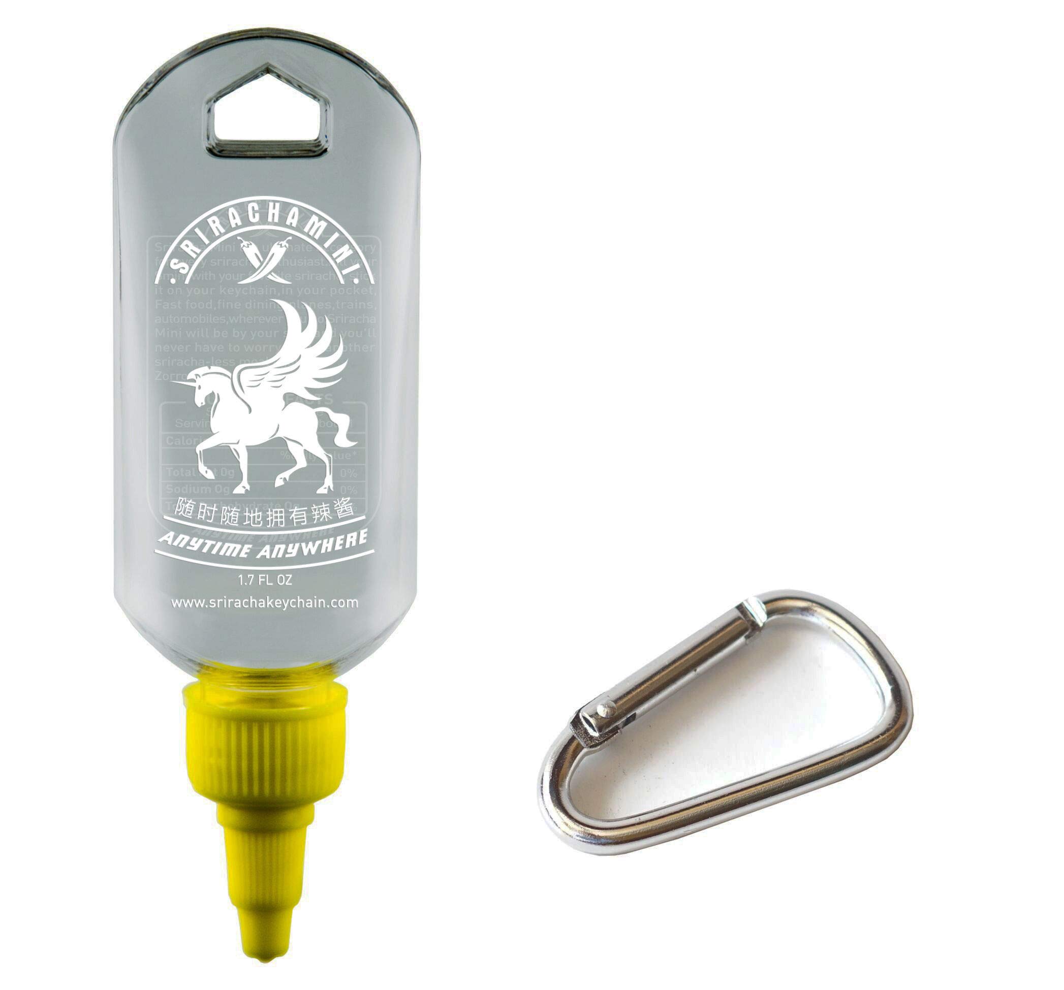 Pocket Sriracha - Mini Hot Sauce Bottle Keychain 1 Pack (Shipped Empty)