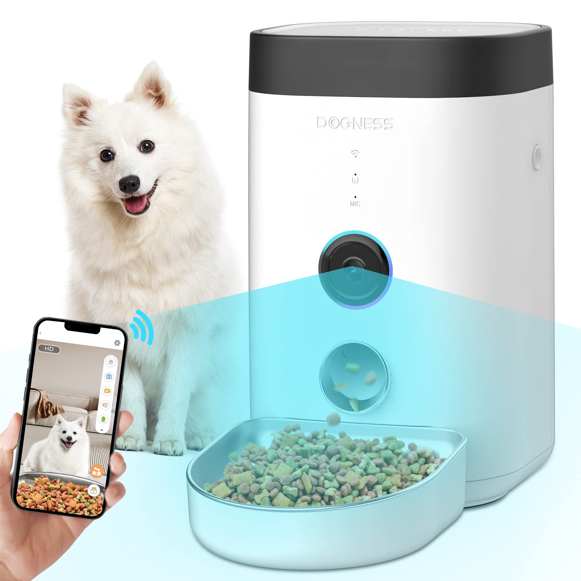 DOGNESS Wi-Fi Pet Camera with Treat Dispenser for Dogs and Cats Pet Mo