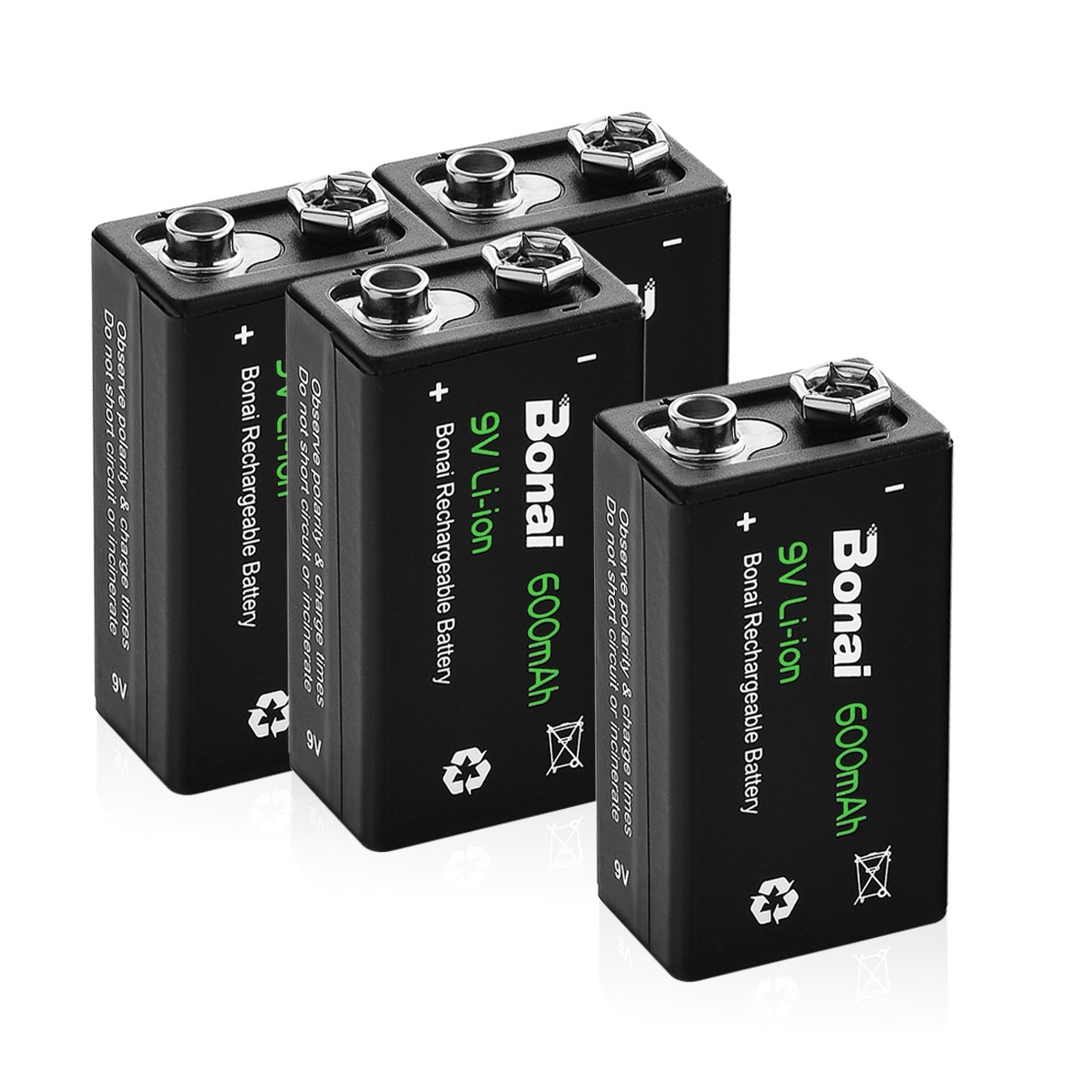 Recharge Universal 9-Volt Battery (1-Pack), Rechargeable 9V Battery