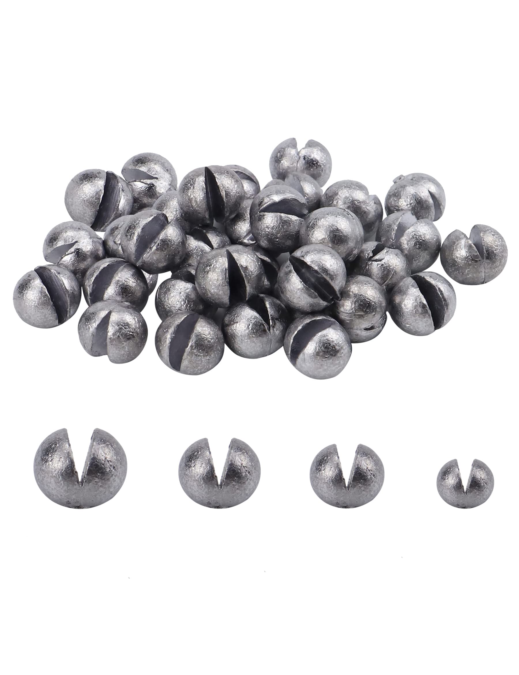 Avlcoaky Split Shot Fishing Weights 50 Pack Large Sinkers for