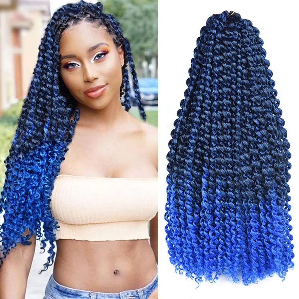 7 Packs Passion Twist Crochet Hair 18 Inch Water Wave Twists Braids for  Butterfly Locs Braiding Hair Curly Bohemian Locs Crochet Braids Synthetic  Hair Extensions(22Strands/Pack;T1B/27#) price in Saudi Arabia