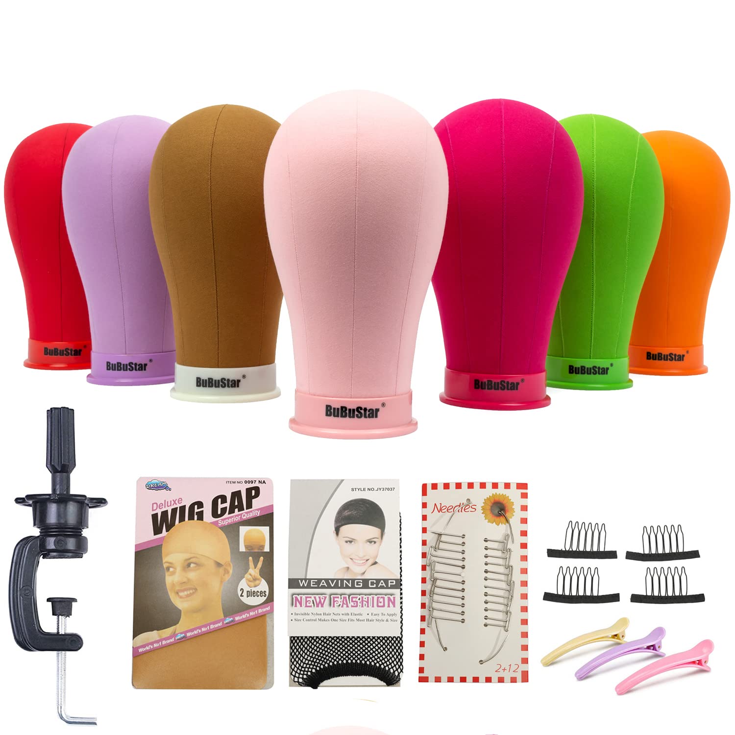 21/22/23''Training Mannequin Head Canvas Head For Wigs Making Display Wig  Hair Brush With
