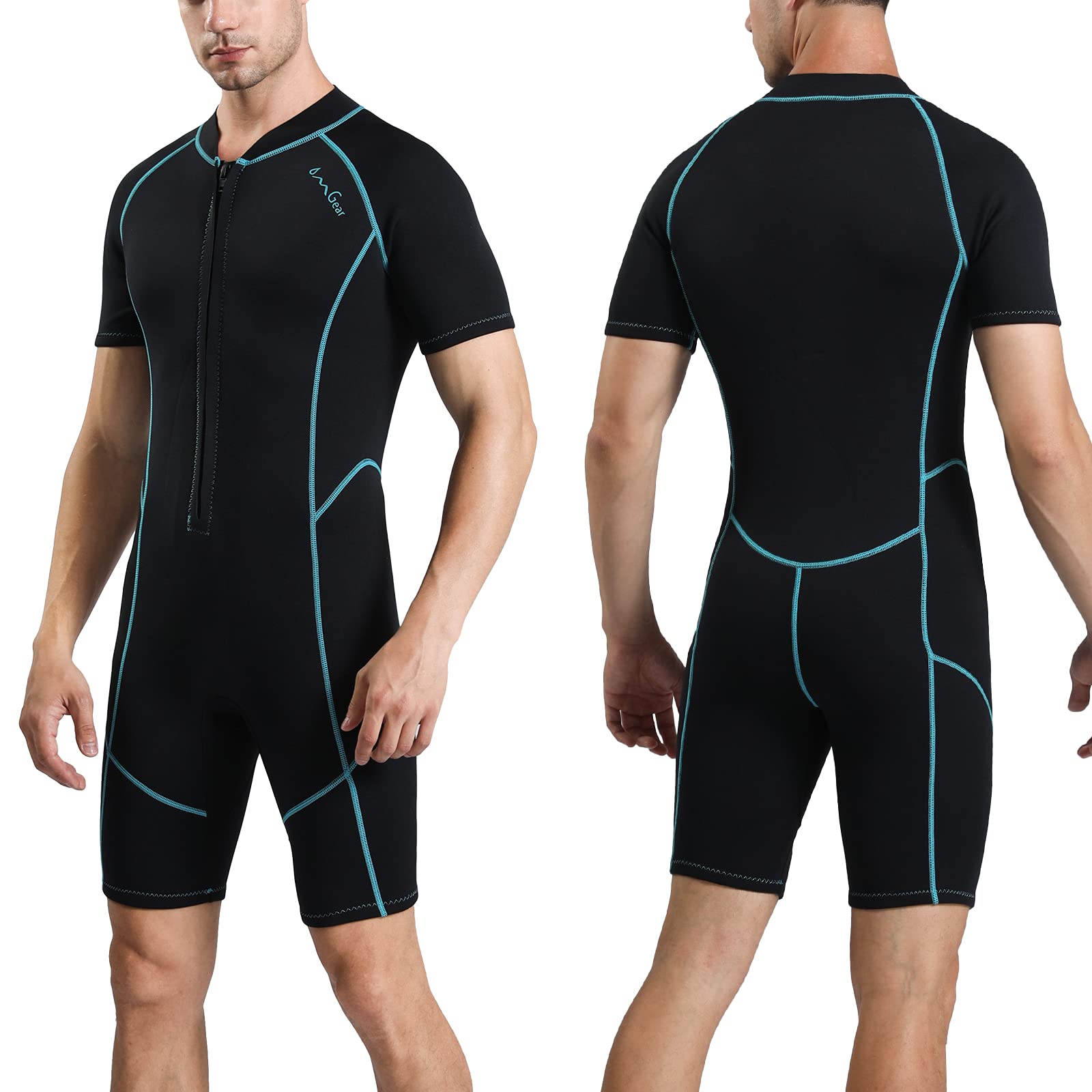 OMGear Wetsuit Women Men 2mm Neoprene Dive Shorty Wet Suit Thermal