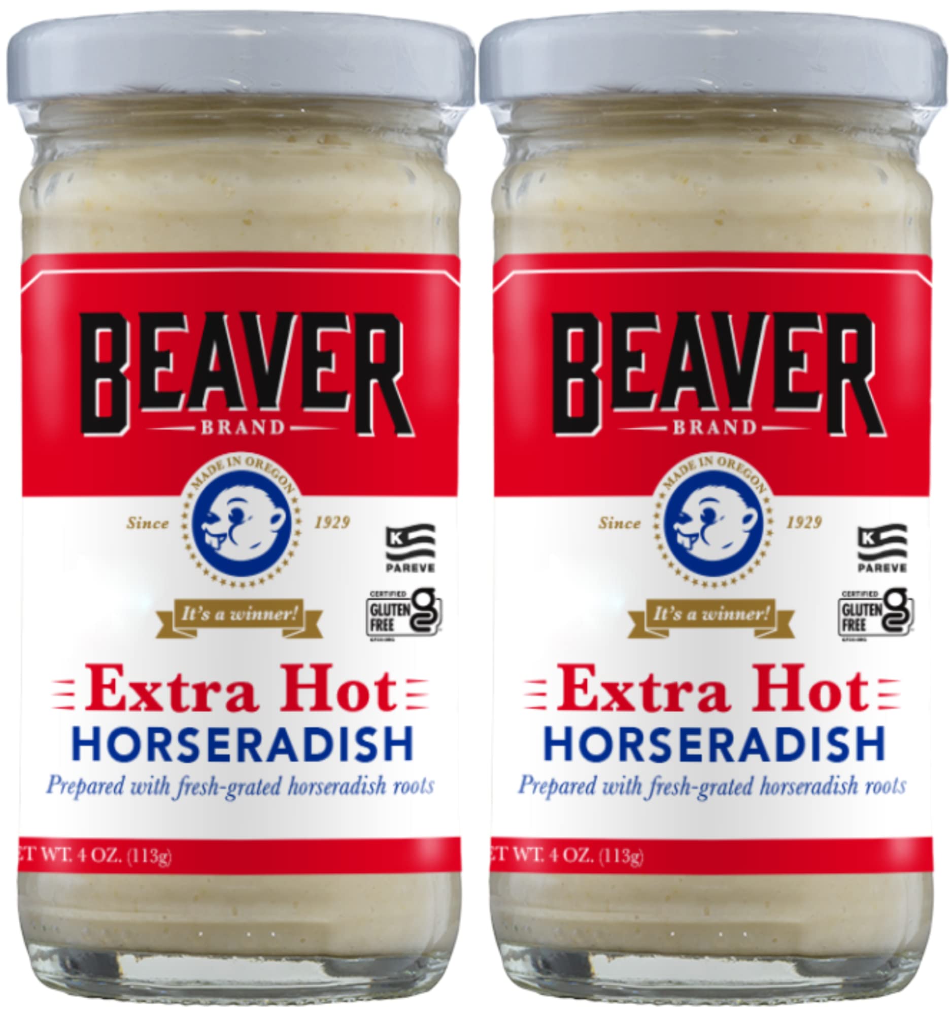 Beaver Horseradish Extra Hot 4oz (Pack of 2)