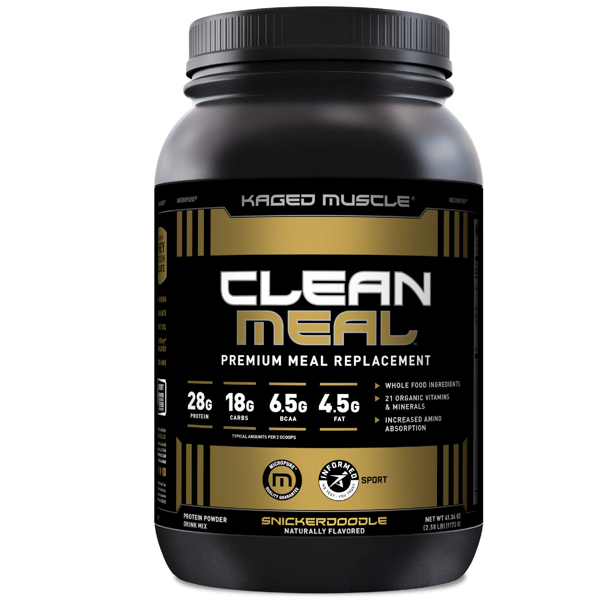 Kaged Muscle Clean Meal; Meal Replacement Shake with Whey Protein