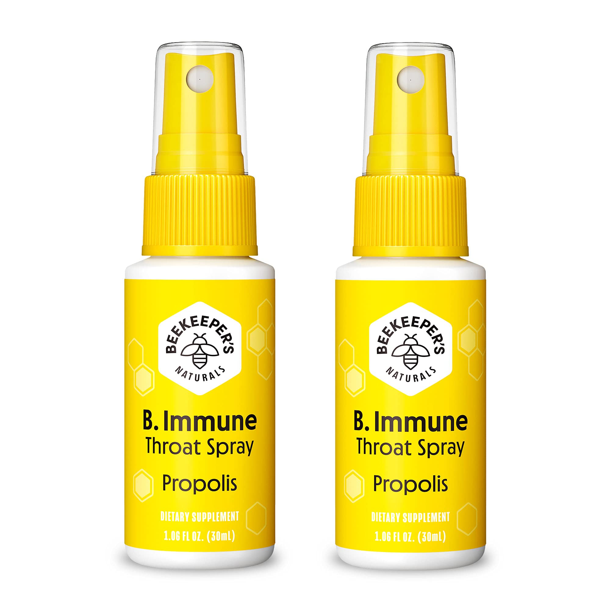 Beekeepers Naturals B.Immune Propolis Throat Spray, 1.06 Fluid Ounce -- 6  per case