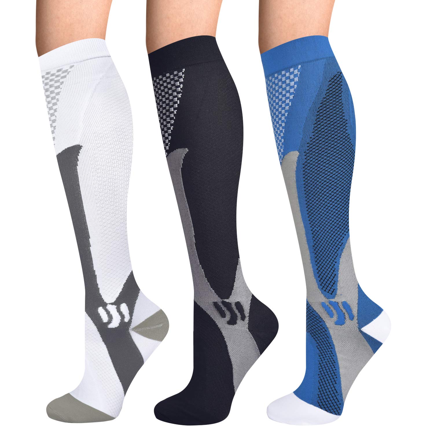Compression Socks For Women Men Medical Nursing Travel Flight