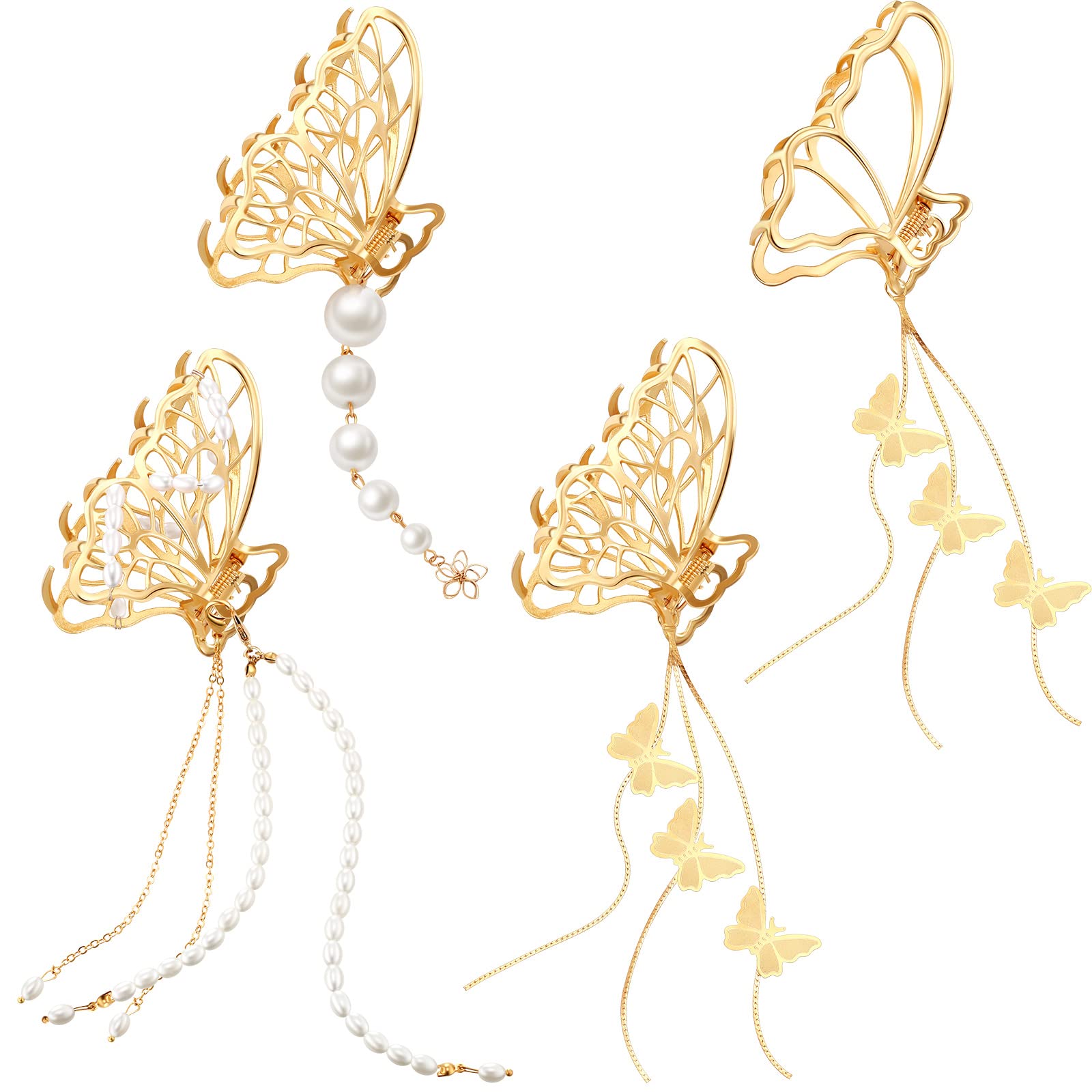 Golden Butterfly Claw Clip, Metal Claw Clips