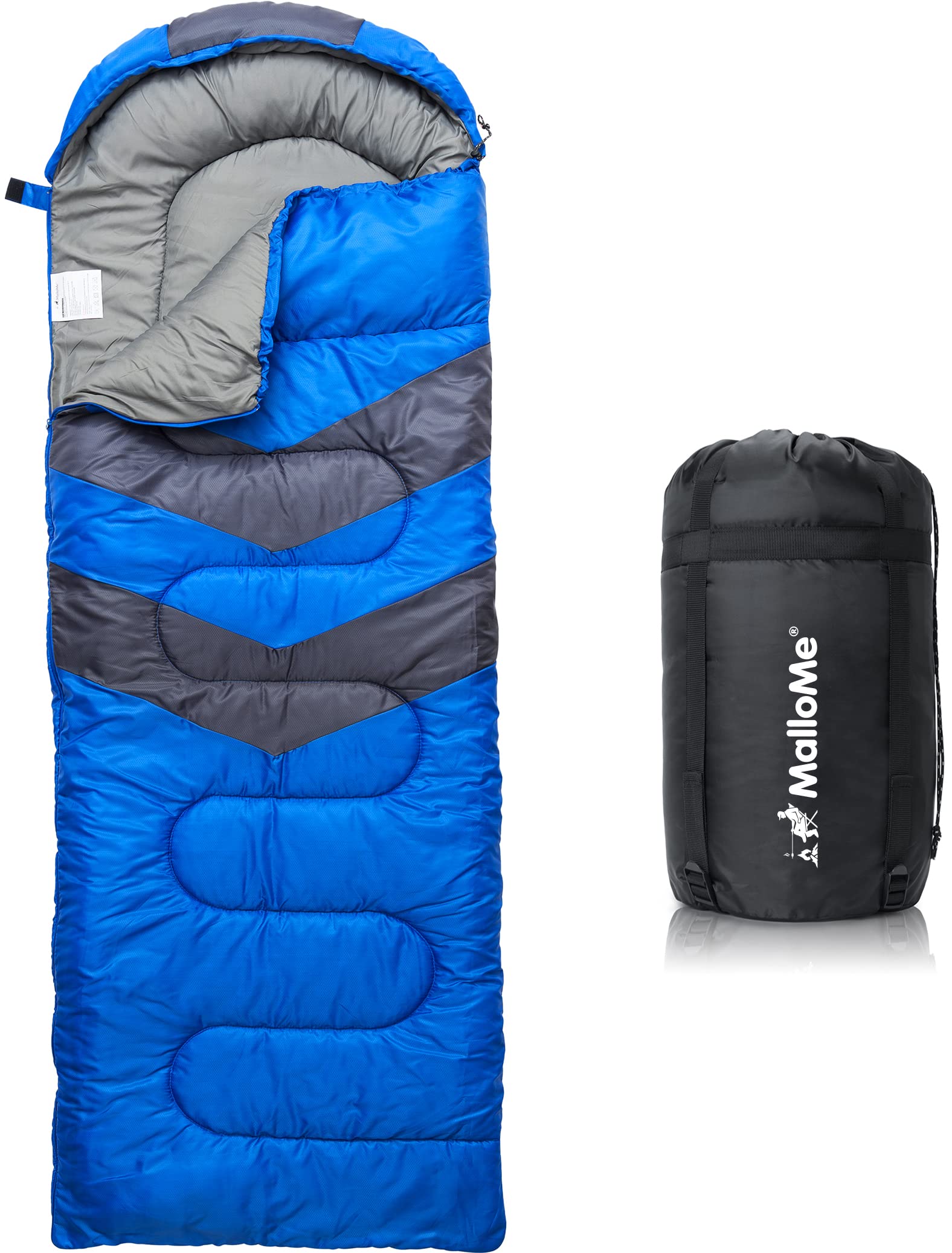 MalloMe Sleeping Bags for Adults Cold Weather & Warm - Backpacking Camping  Sleeping Bag for Kids 10-12, Girls, Boys - Lightweight Compact Camping Gear