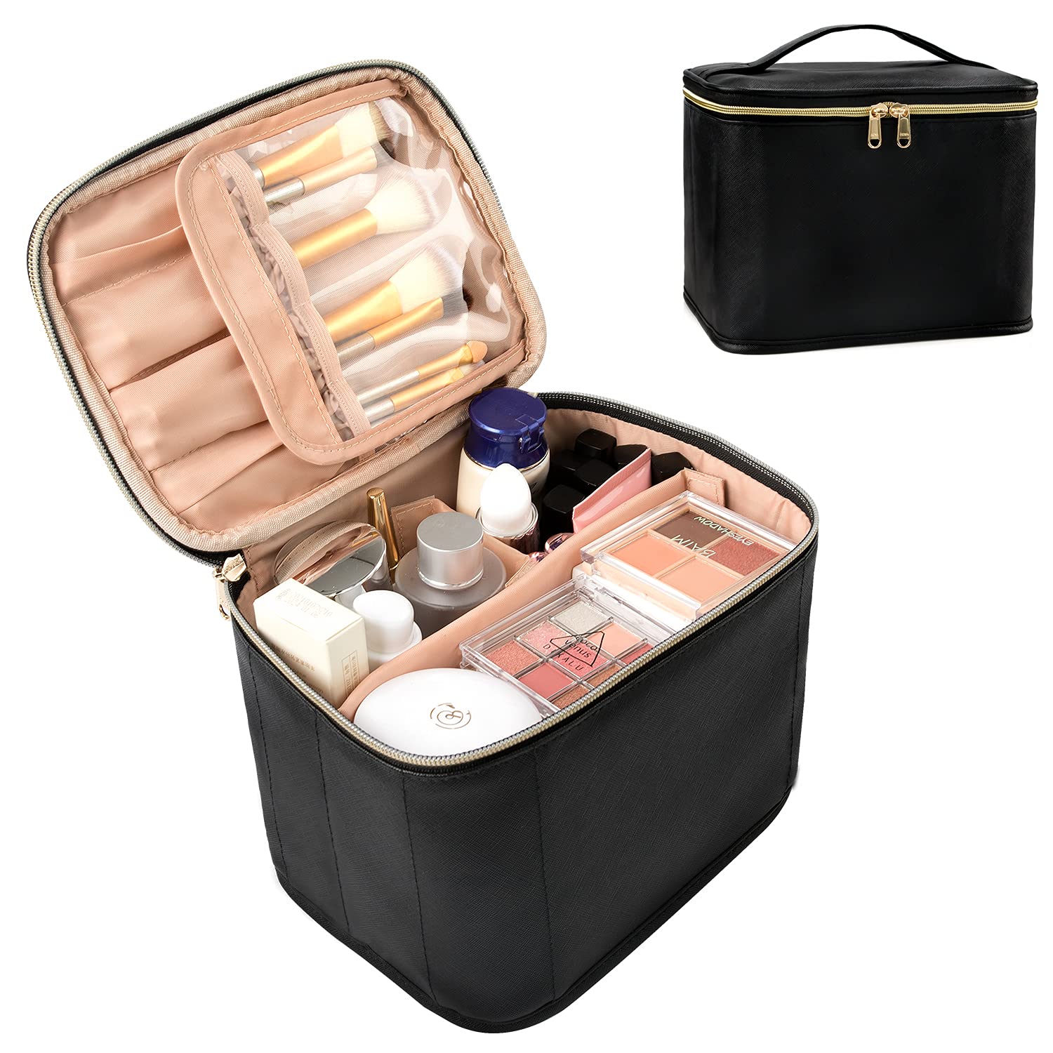 Large Capacity Cosmetic Bag, Waterproof Makeup Pouch, Toiletry Storage Bag  & Travel Accessories