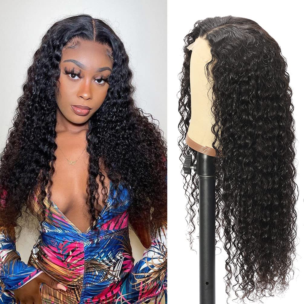 5x5 HD Lace Front Wigs Human Hair Deep Wave Lace Closure Wigs 150% Density  Brazilian Virgin Wigs Pre Plucked With Baby Hair Wigs for black Women