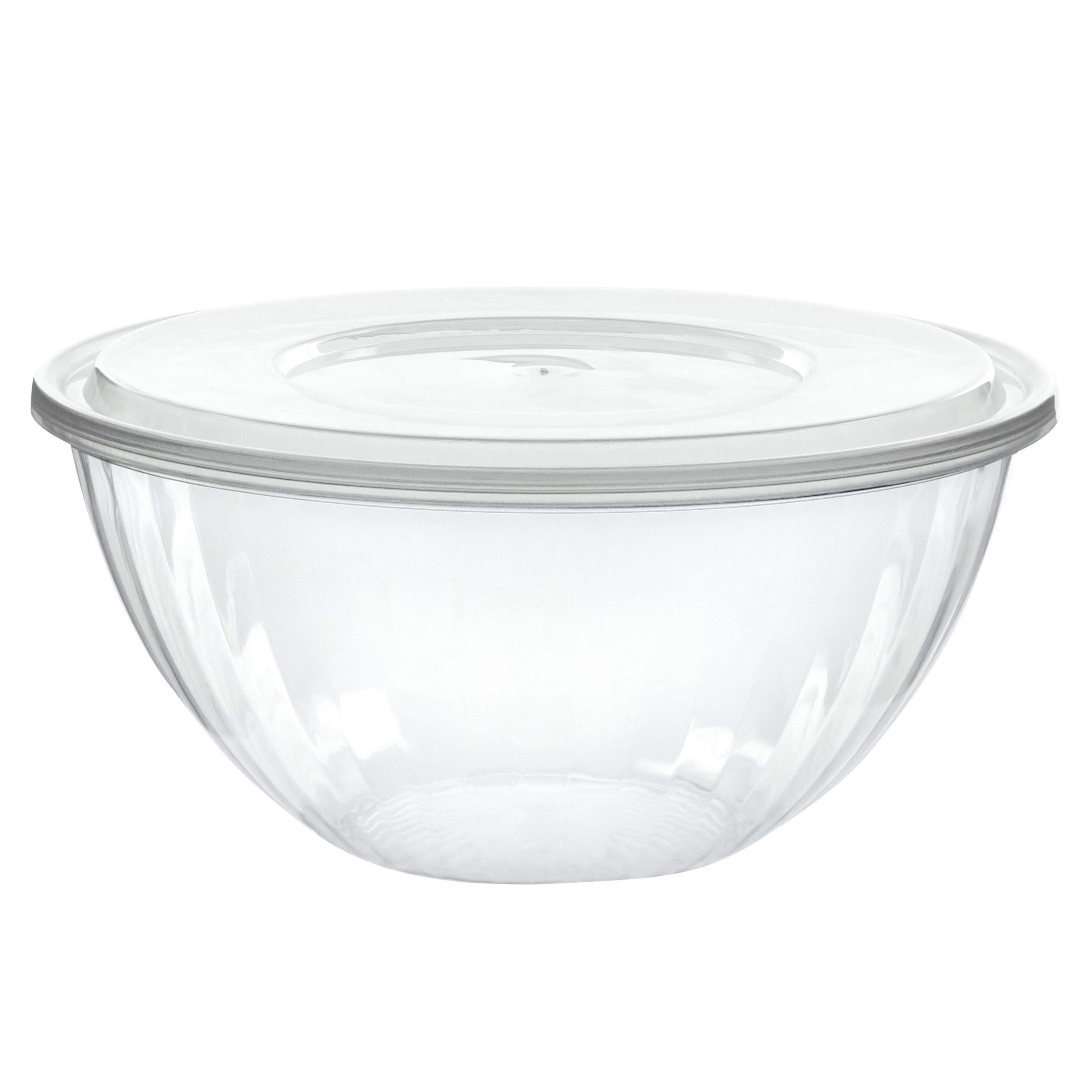 Smarty Had A Party 96 oz. Clear Diamond Design Round Disposable Plastic Bowls (24 Bowls)