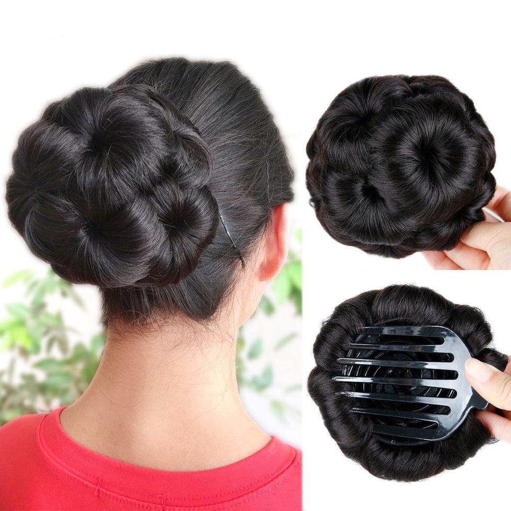 Buy Shivarth Artificial Juda Hair Extension Stones for Bun Decoration Hair  Extension for Women Black 1pc Online at Best Prices in India - JioMart.