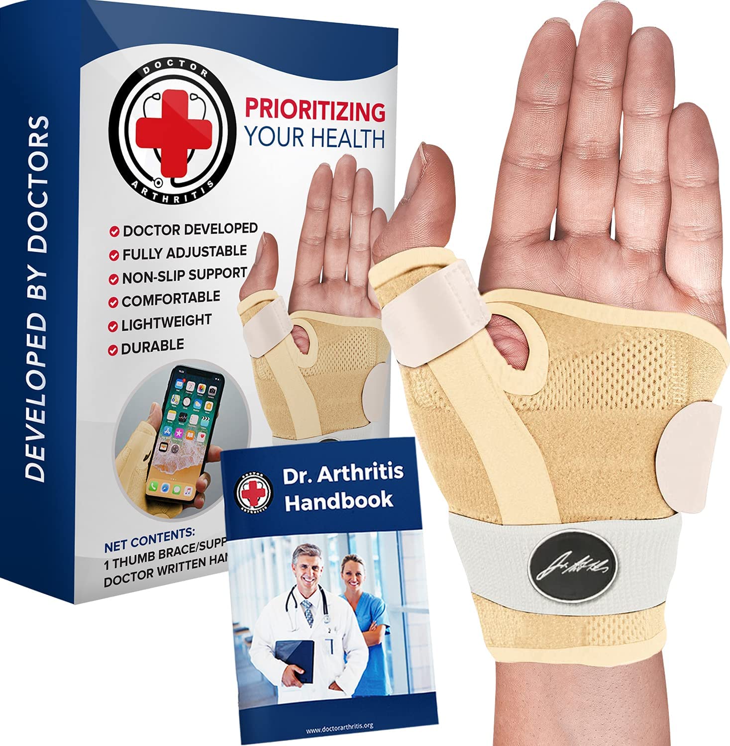 Doctor Developed Thumb Support Brace And Doctor Witten Handbookthumb Splinttrigger Thumb Brace