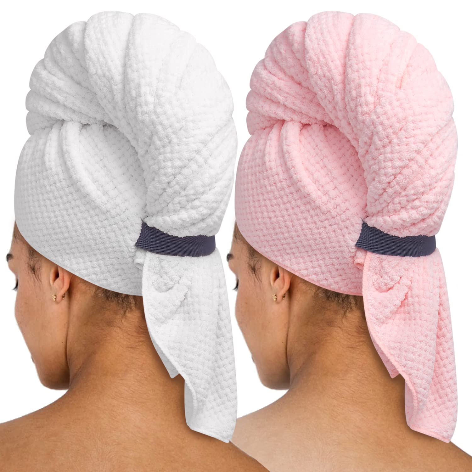 White hair best sale towel wrap