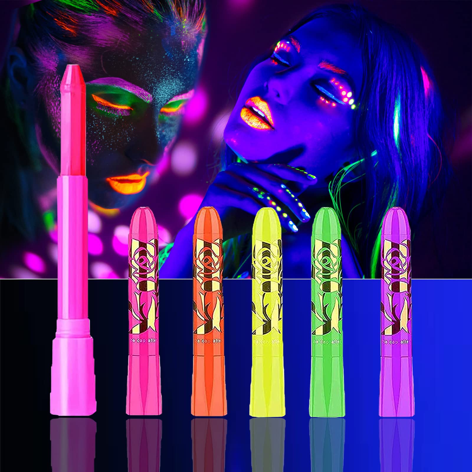 Neon Glow Dark Party Supplies, Glow Dark Makeup Halloween