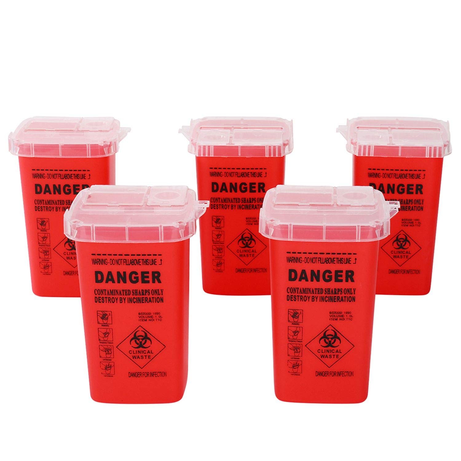 Sharps Container, 1 Quart, Disposable