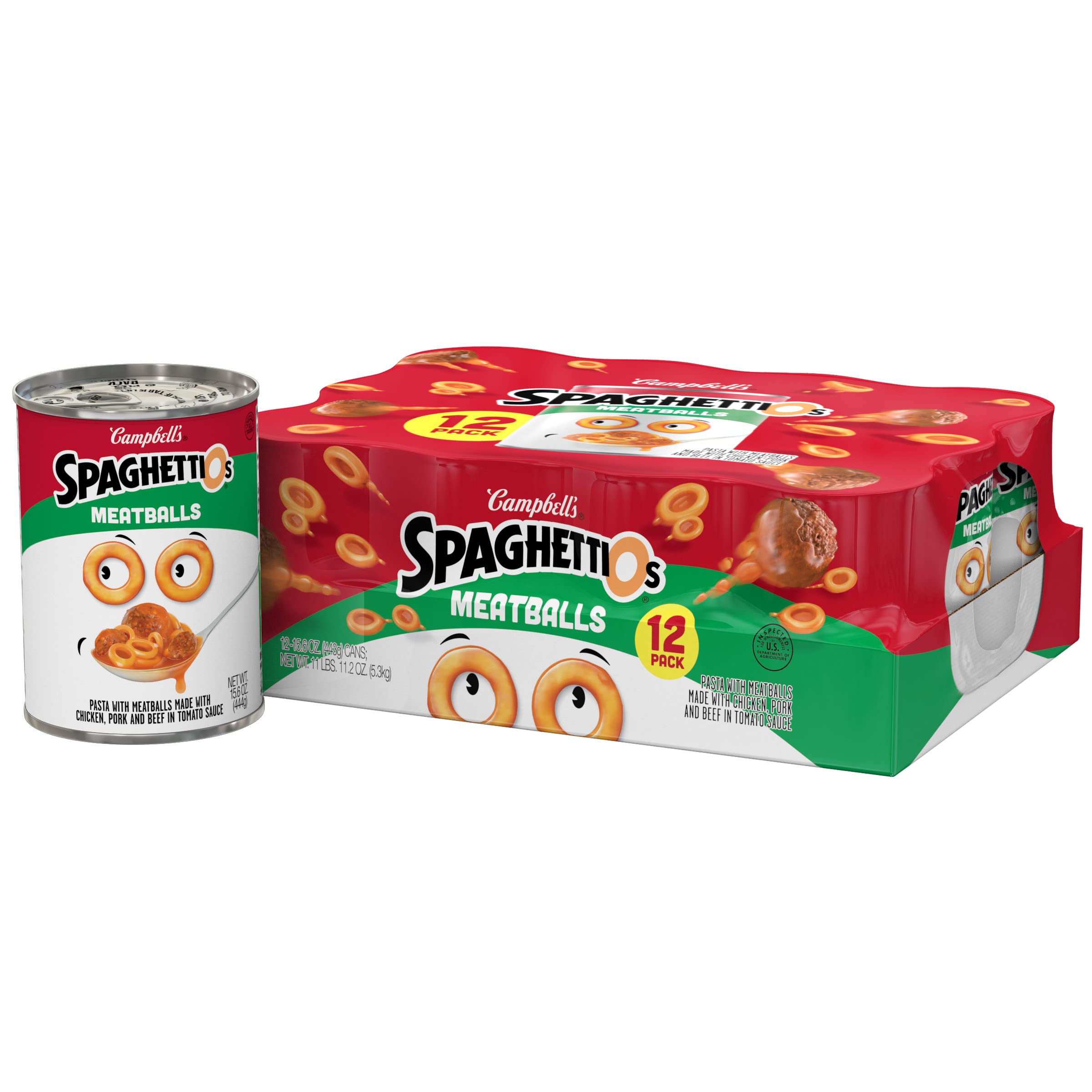 Campbell's Franks SpaghettiOs Canned Pasta, 15.6 Oz.