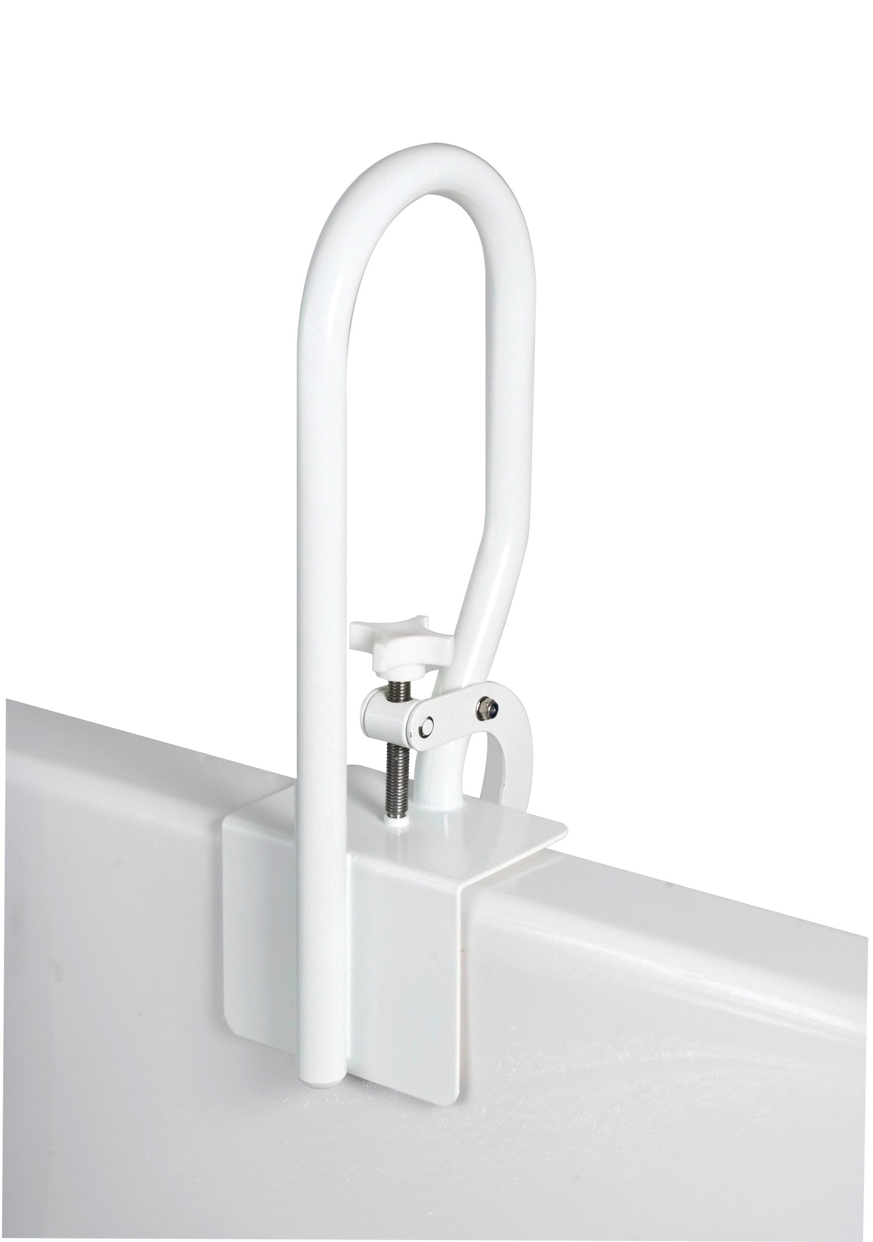 Bluestone Bathtub Safety Bar Mobility and Support Assistance with  Adjustable Clamp and Rubber Grip White