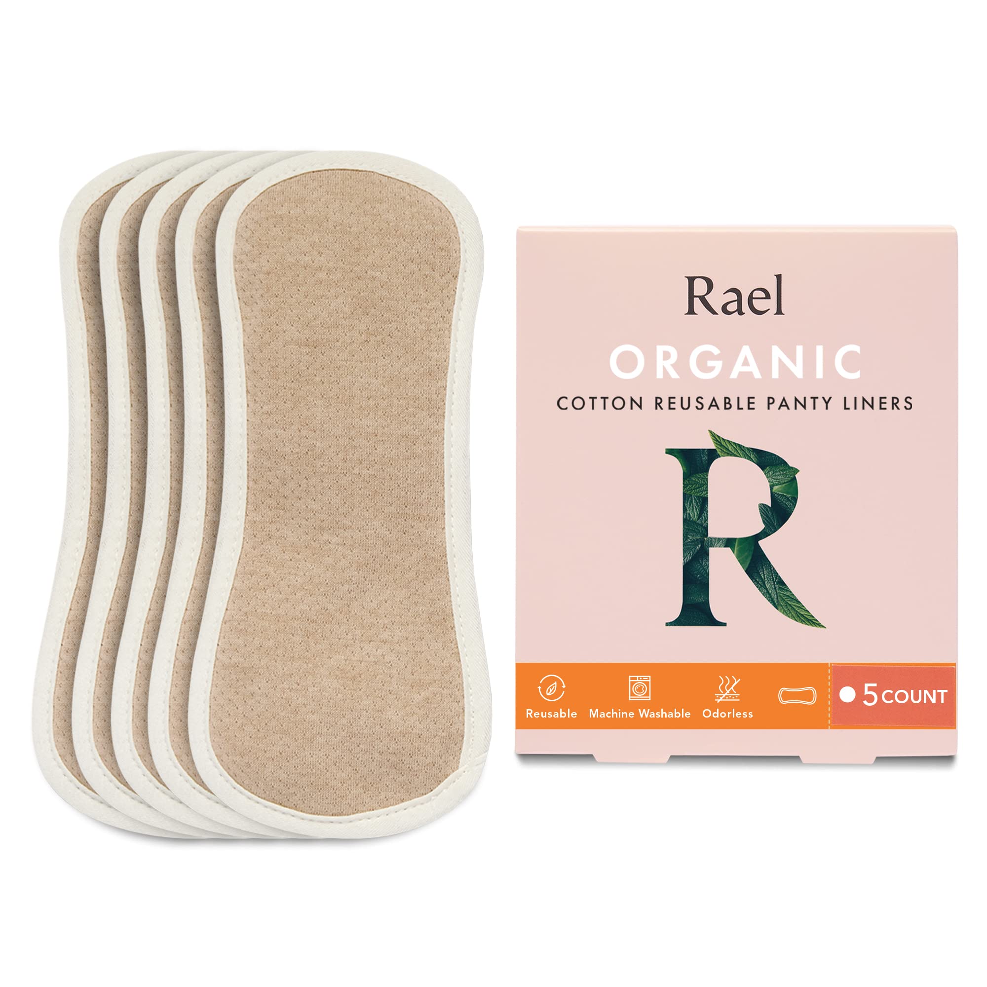 Rael Organic Cotton Cover Reusable Cloth Pads - Thin Cloth Pads, Leak Free,  Washing Machine Safe, Menstrual Pads with Wings (3 Count, Regular) :  : Health & Personal Care