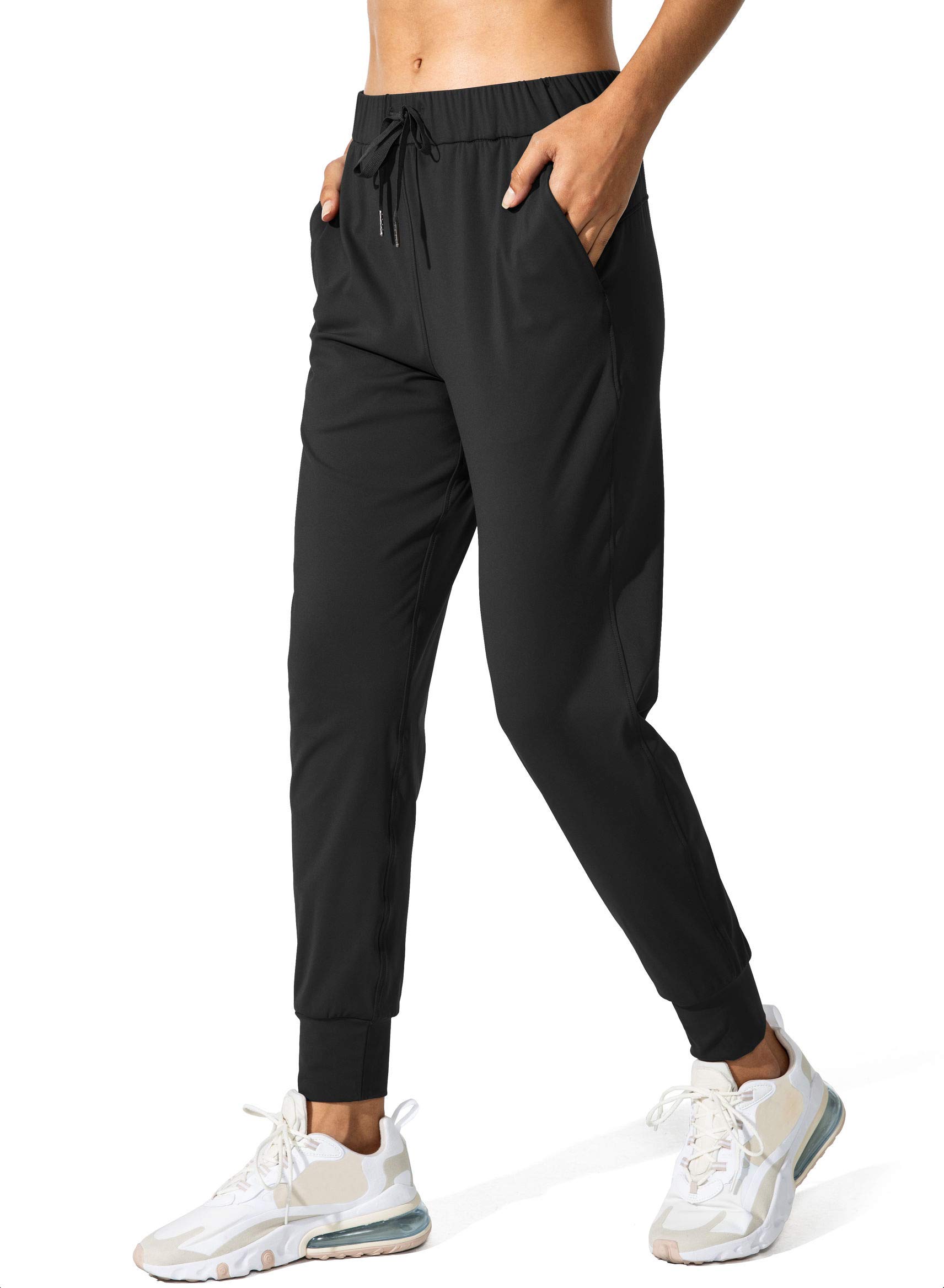 SANTINY Women's Lightweight Joggers High Waisted Running Hiking Track Pants  Workout Athletic Jogger for Women Zipper Pockets : : Clothing