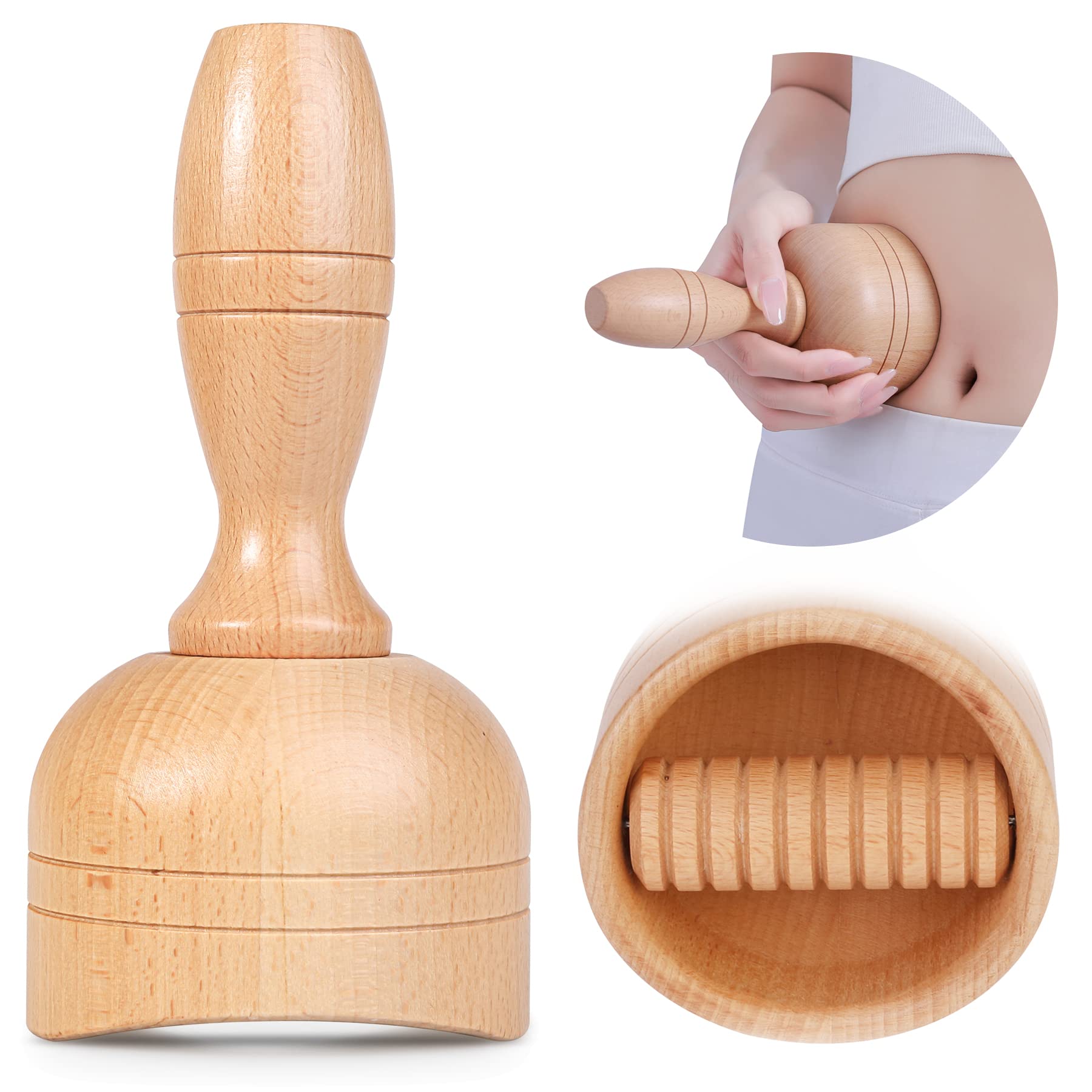 Wooden Swedish Cup with Roller - Beauty Spa Virtual