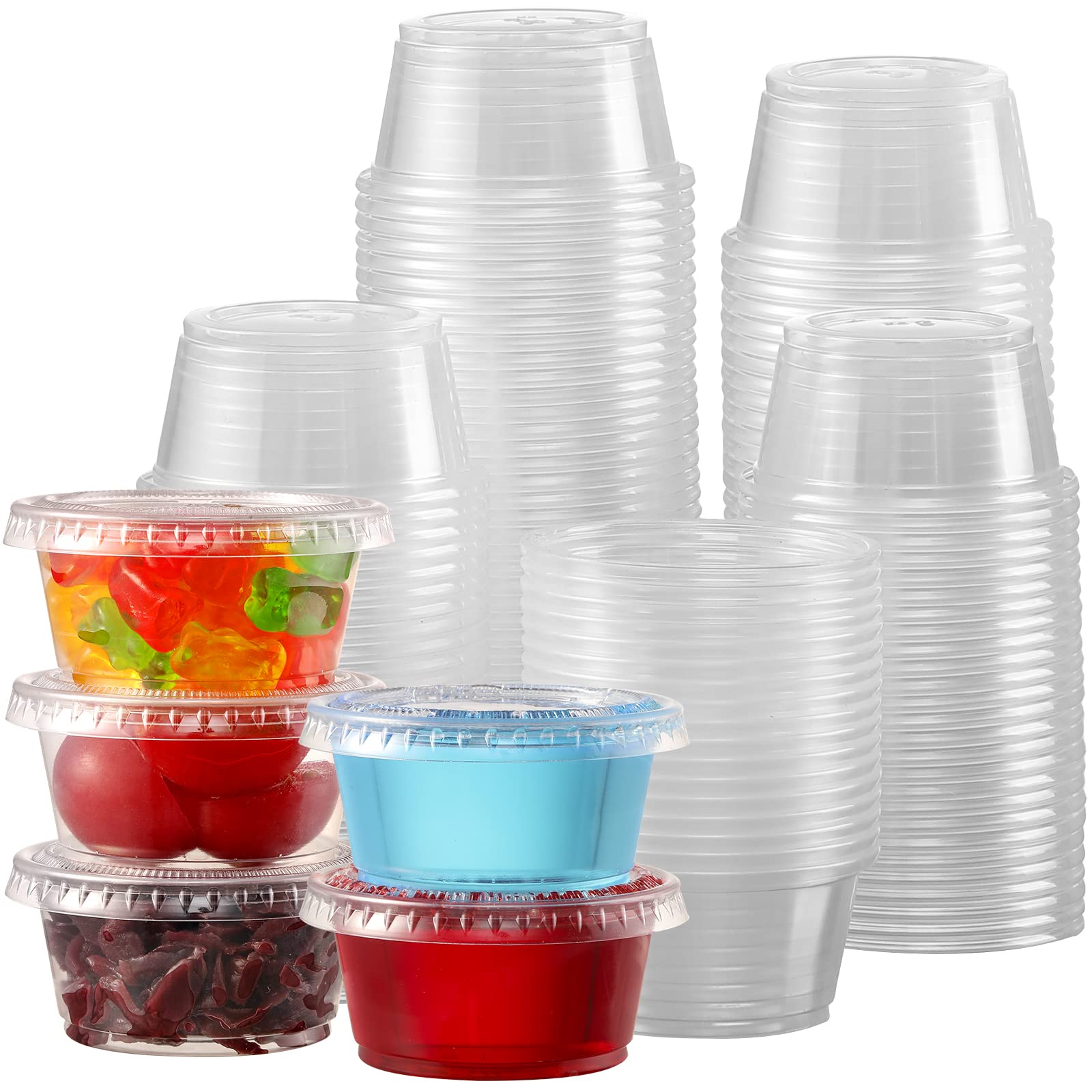 Jello Shot Party Cups 32 Pack 1 Oz Plastic Mini Cups, Choose From