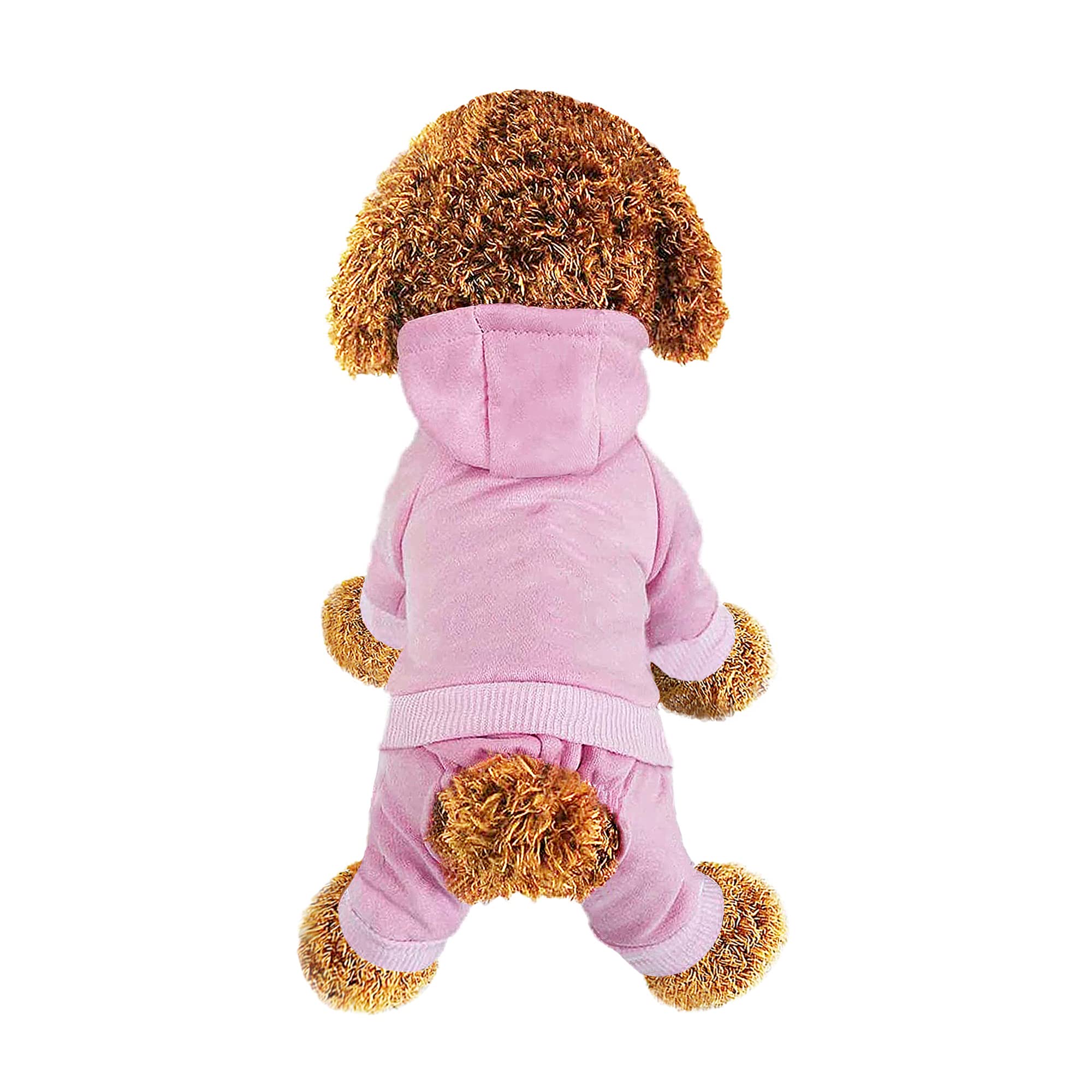 Dog Hoodie, Pet Jumpsuit Fleece Sweatshirt with Buttons, Dog