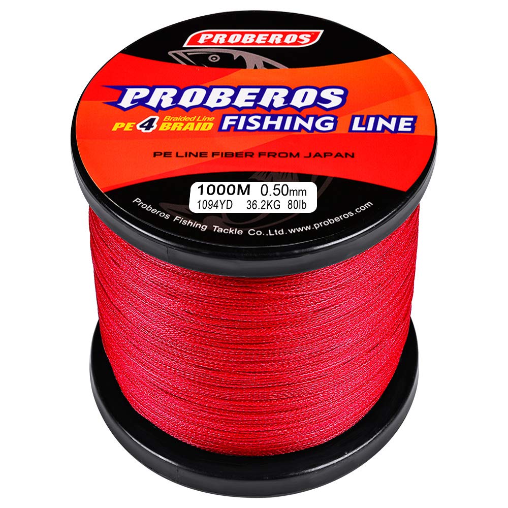 BAIKALBASS Braided Fishing Line 4 Strands Stronger Multifilament PE Braid  Wire for Saltwater 6LB-100LB 110yards
