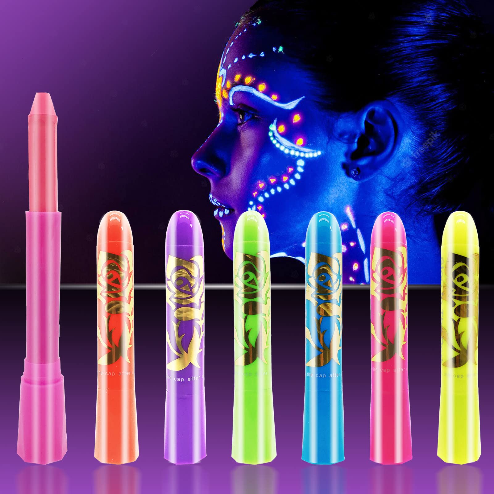 UV Body Face Paint Glow in the Dark Black Light Paint Makeup Adults Music  Party 