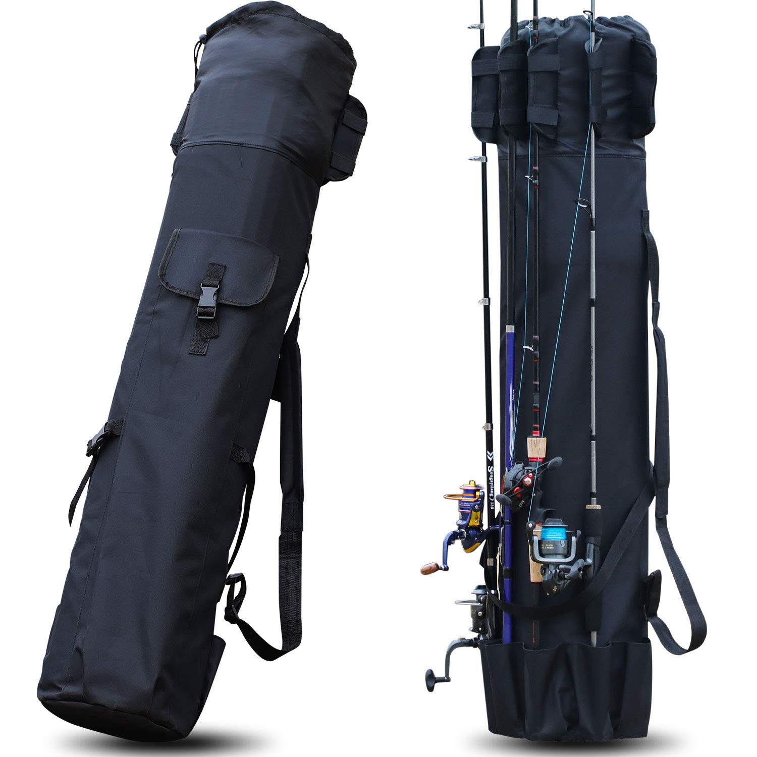 Sougayilang Fishing Rod Case Organizer Pole Storage Bag Fishing Rod and  Reel Organizer for Travel Gift