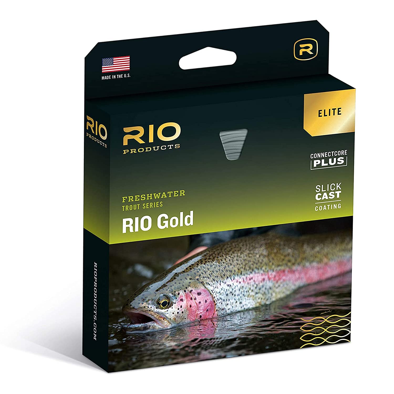 Rio Elite Rio Gold Slick Cast Fly Line Moss/Gold/Gray WF5F