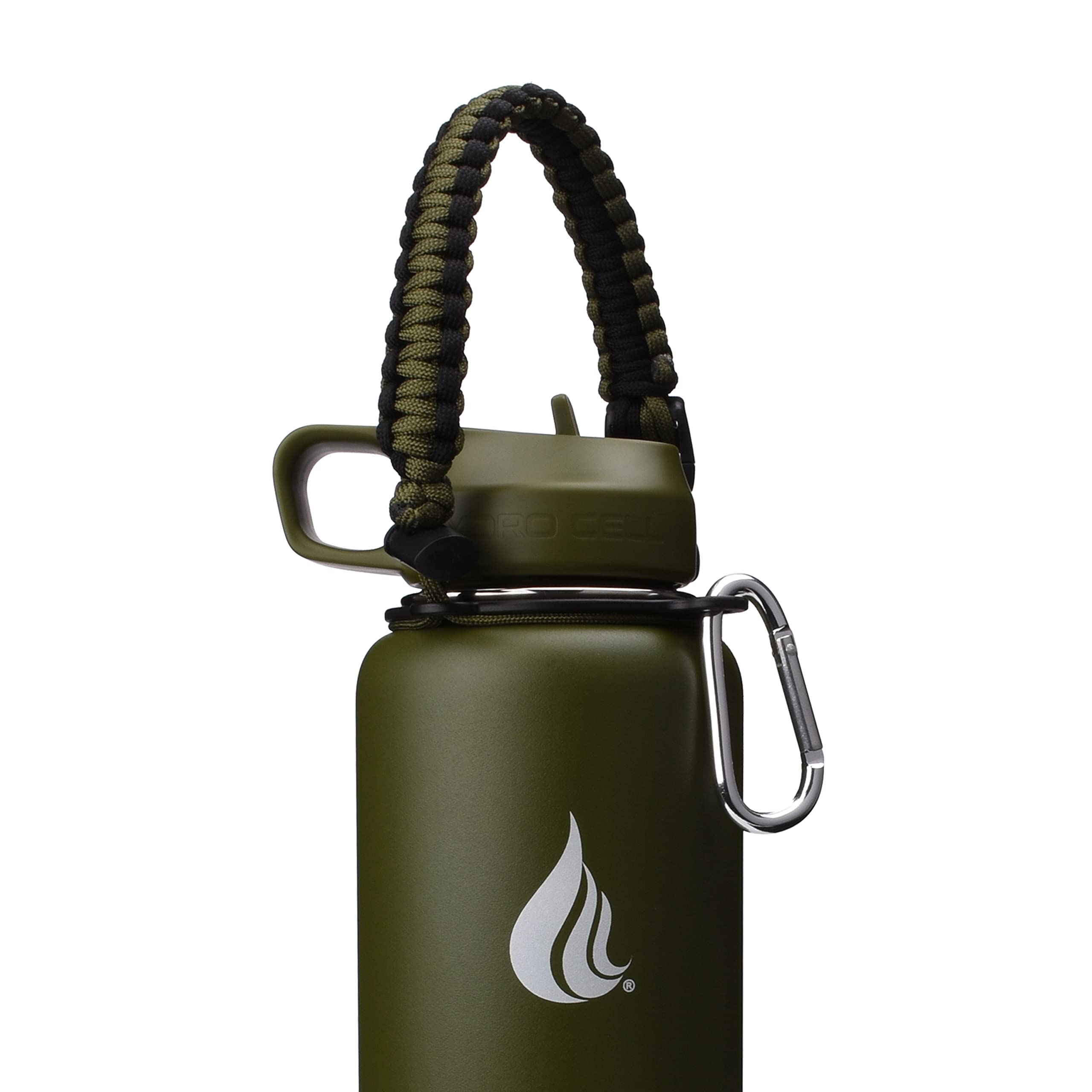 Custom 16 oz. Wide Mouth Bottle with Carabiner