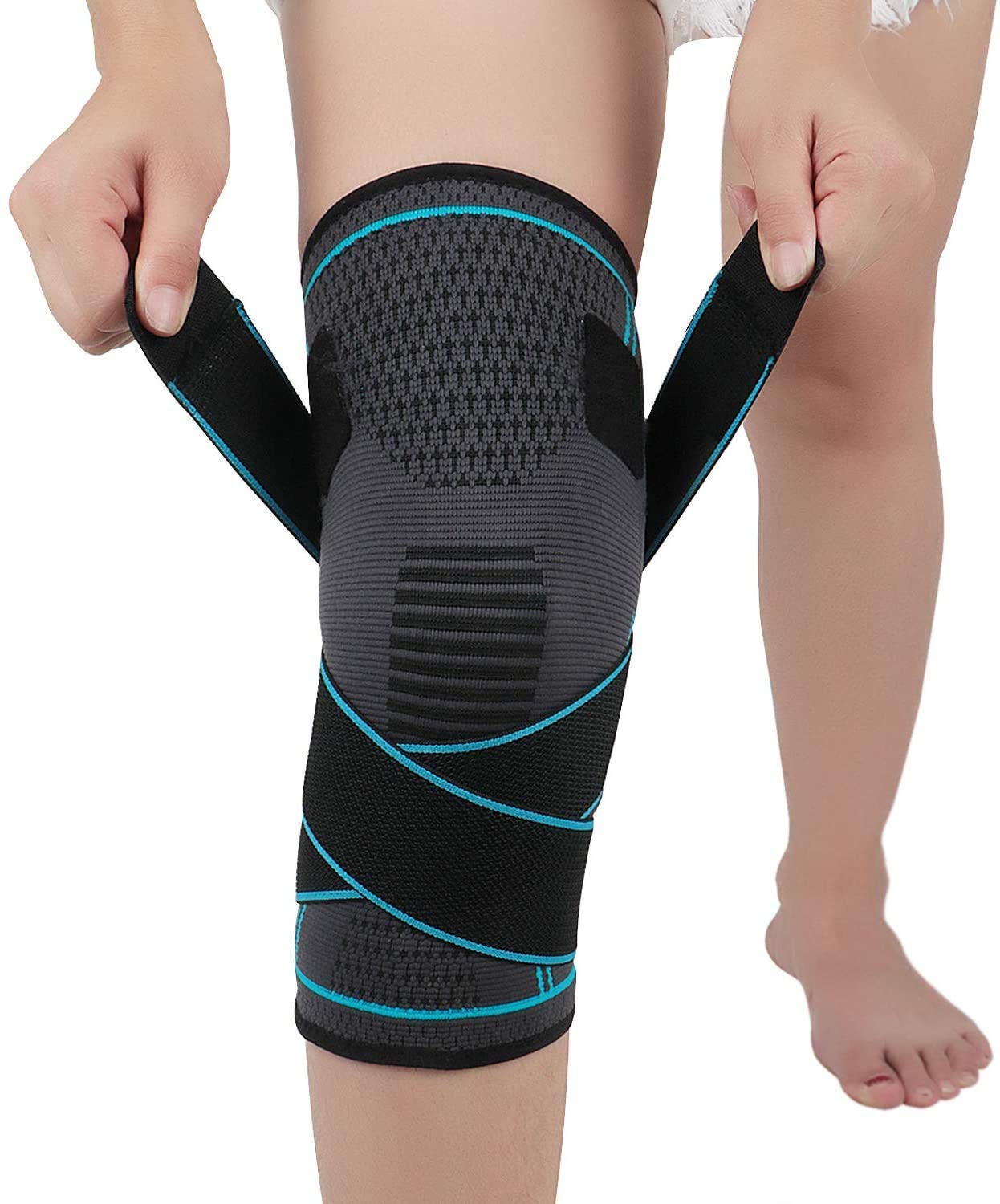 Knee Sleeve Compression Brace Support For Sport Joint Pain Arthritis Relief  M L XL 