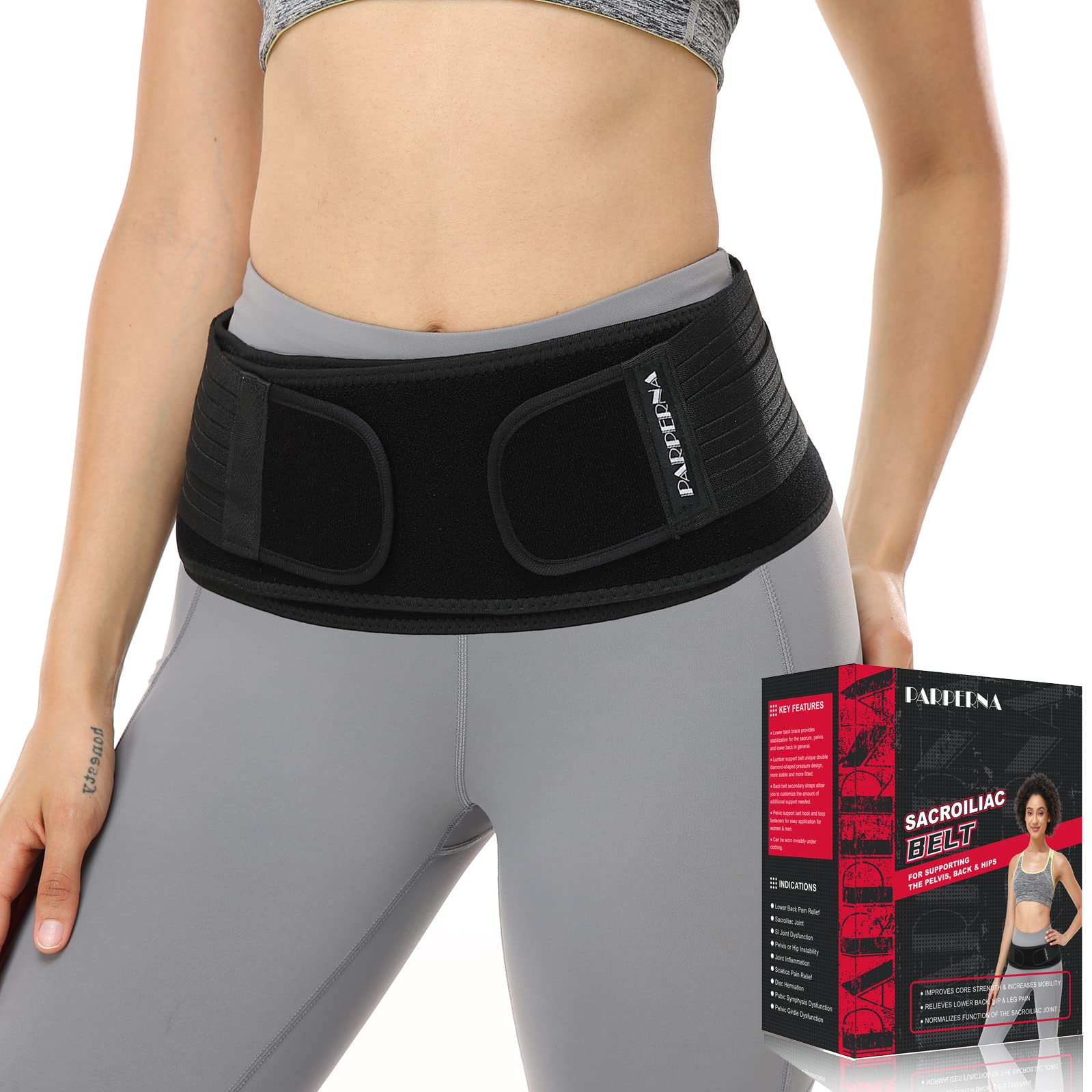 lunhaifi Premium Belt - Relieve Back Pain & Sciatica, Sacroiliac Joint Hip  Belt - Lower Back Support Brace For Men and Women, Rotated Hip Posture  Alignment Correction Belt (M,1 Pcs) : 