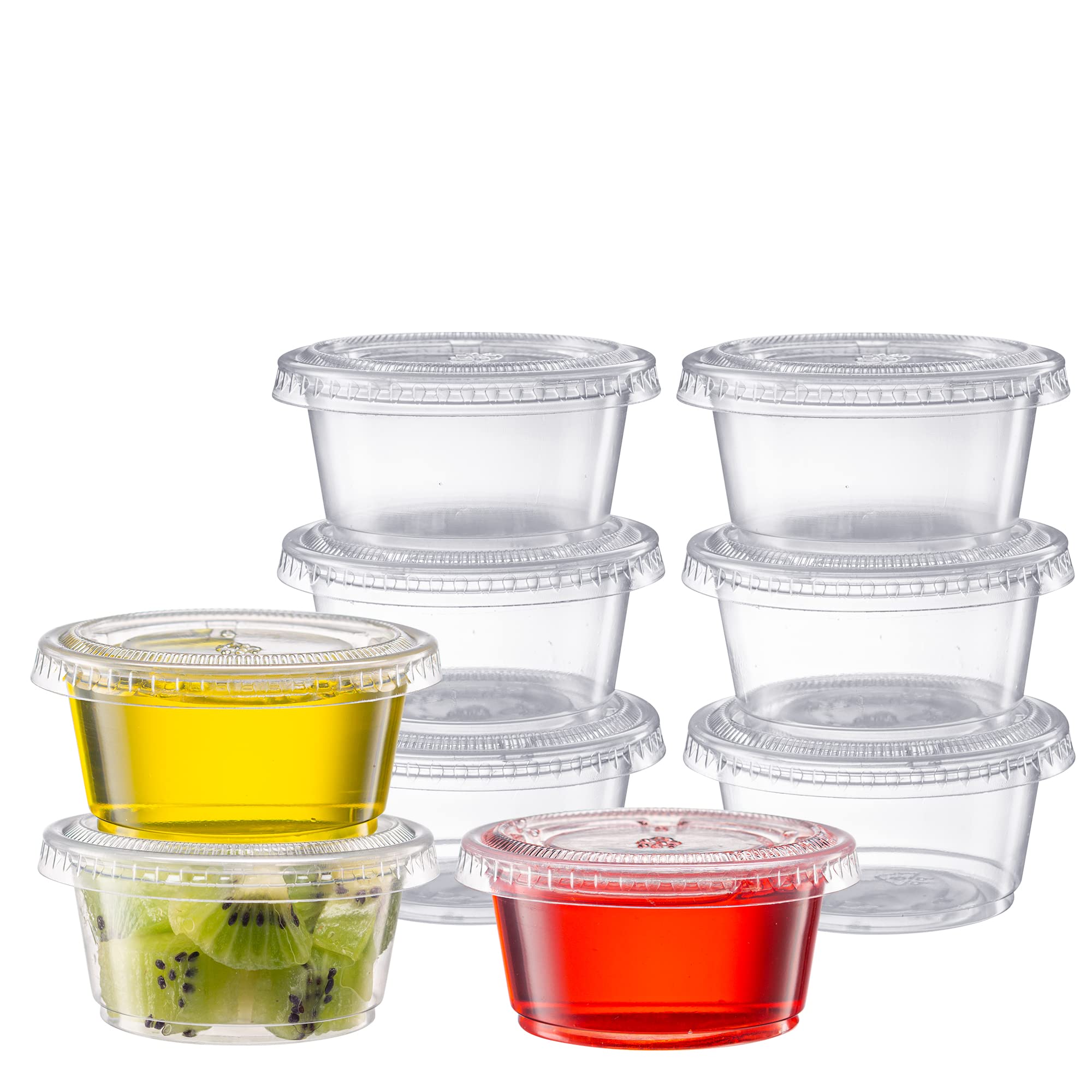 Pantry Value 200 Sets - 2 oz. Jello Shot Cups with Lids, Small