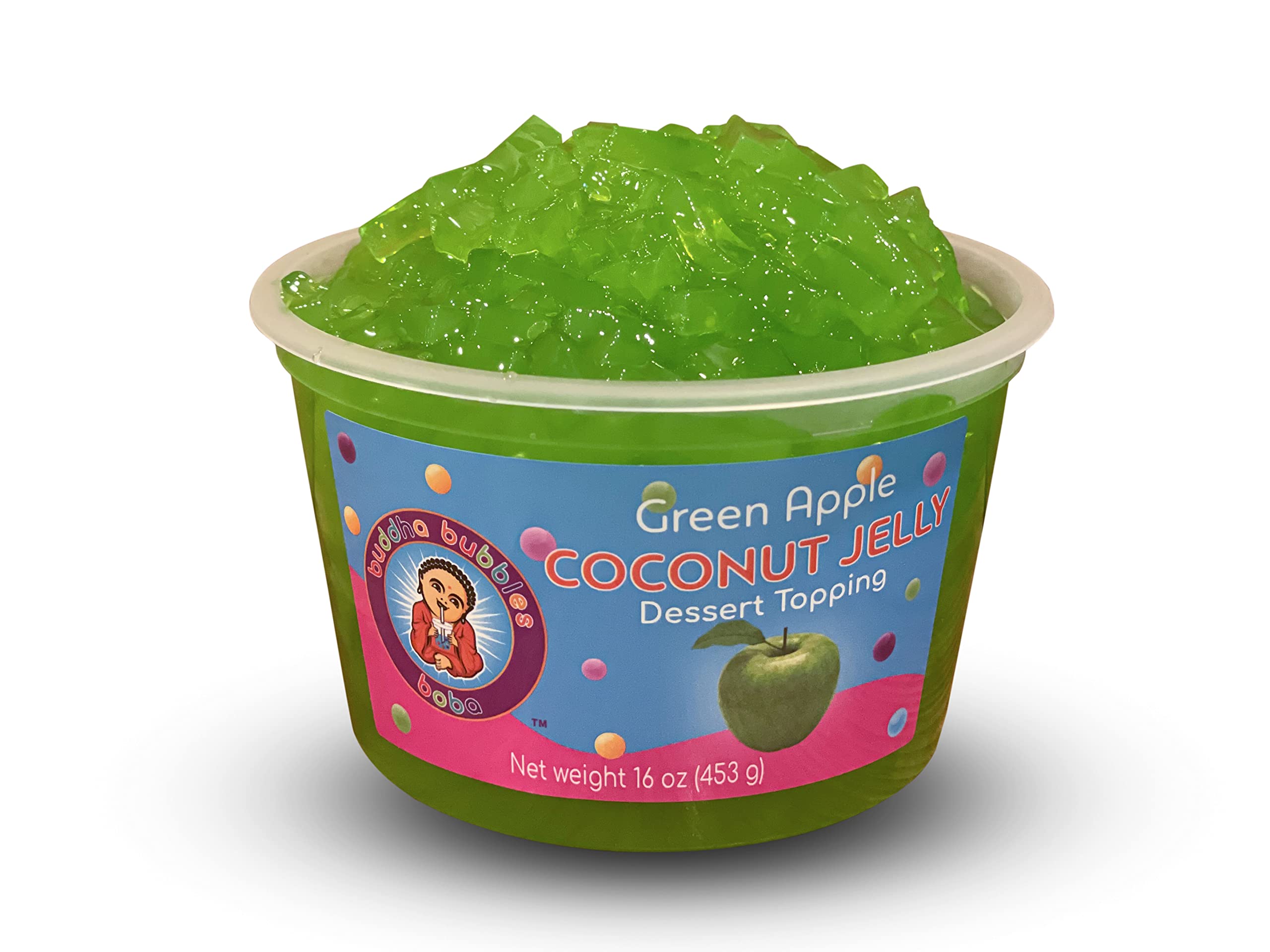 SOUR GREEN APPLE Fruit Coconut Jelly Dessert Topping by Buddha