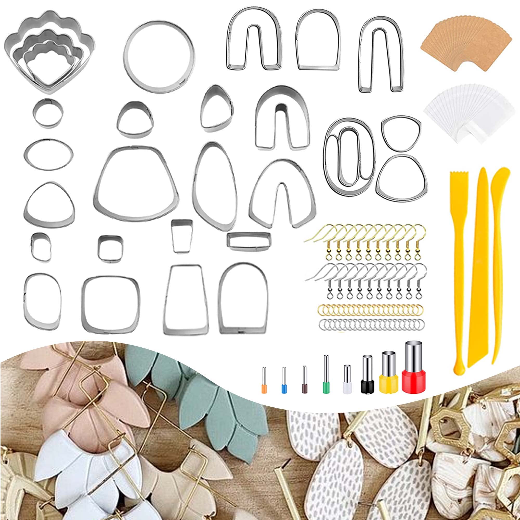 Apiemo 138 Pcs Polymer Clay Cutters Set Classic Shapes Clay