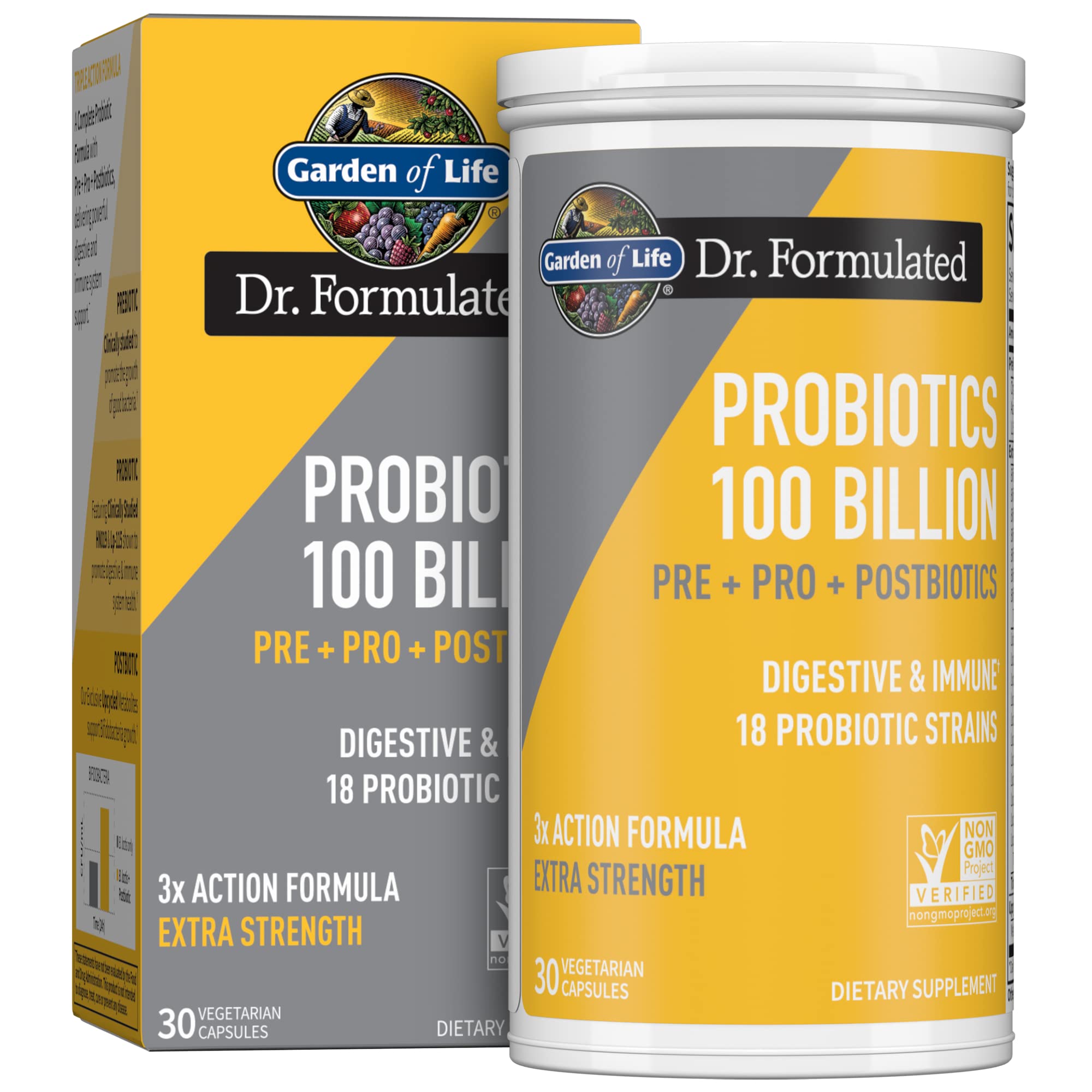 Garden Of Life Dr Formulated Once Daily 3 In 1 Complete Probiotics Prebiotics And Postbiotics 5108