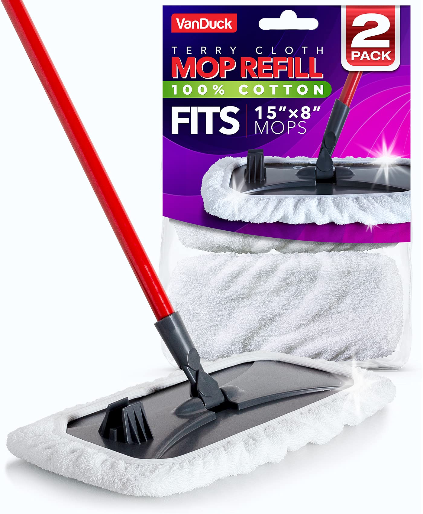 O-Cedar Microfiber Cloth Mop Microfiber Cloth Mop with 2 Extra Refills,  Pack - 1